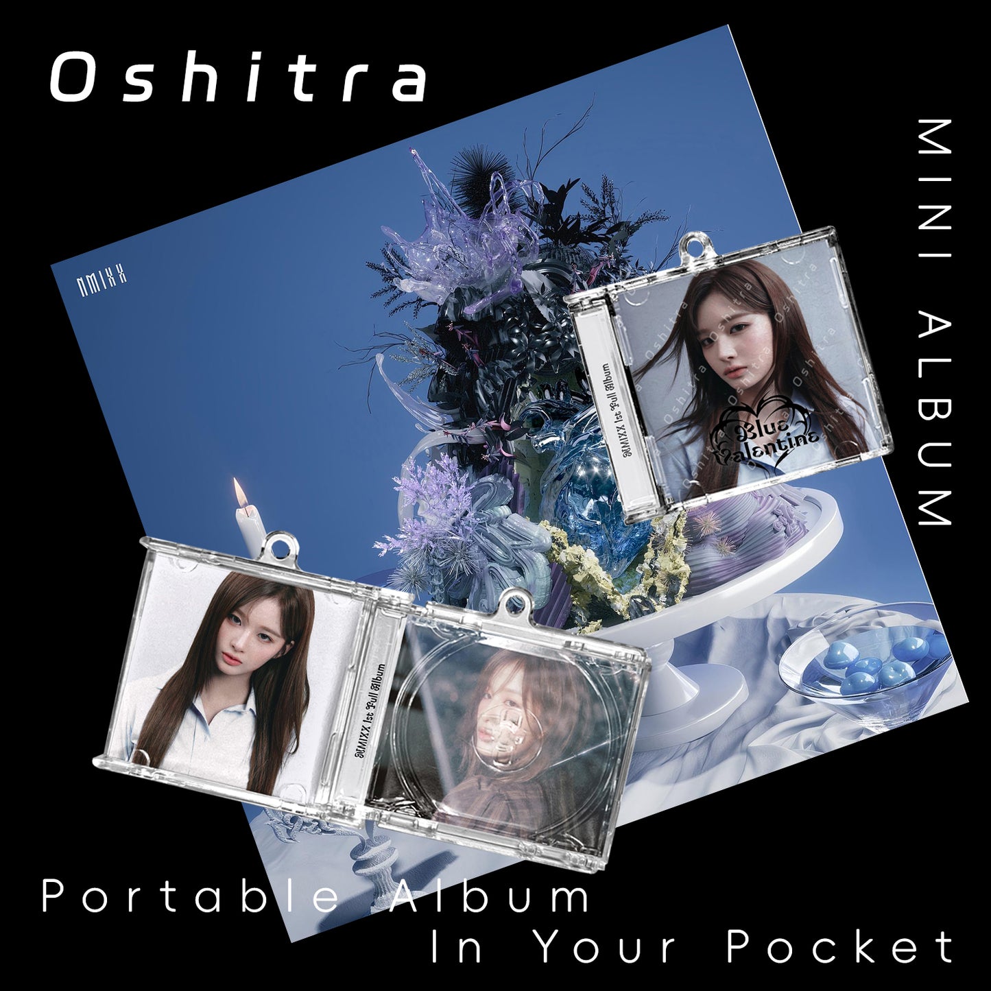 NMIXX「Valentine」Mini Album NFCミニアルバムキーホルダー スマホタッチで音楽再生 推し活グッズ