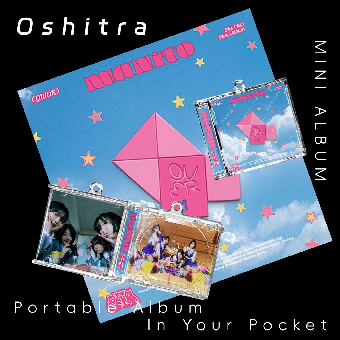 QWER「Manito」Mini Album NFCミニアルバムキーホルダー スマホタッチで音楽再生 推し活グッズ