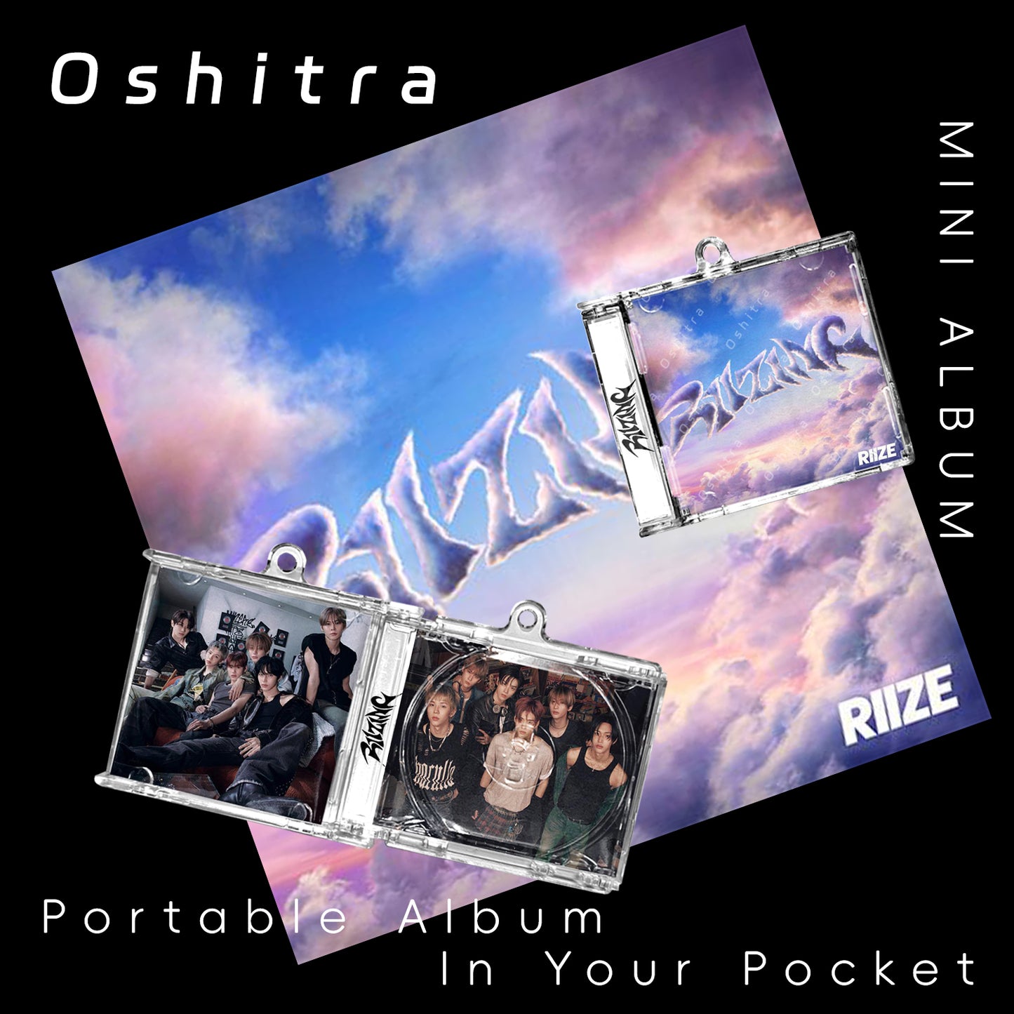 RIIZE「Riizing」Mini Album NFCミニアルバムキーホルダー スマホタッチで音楽再生 推し活グッズ