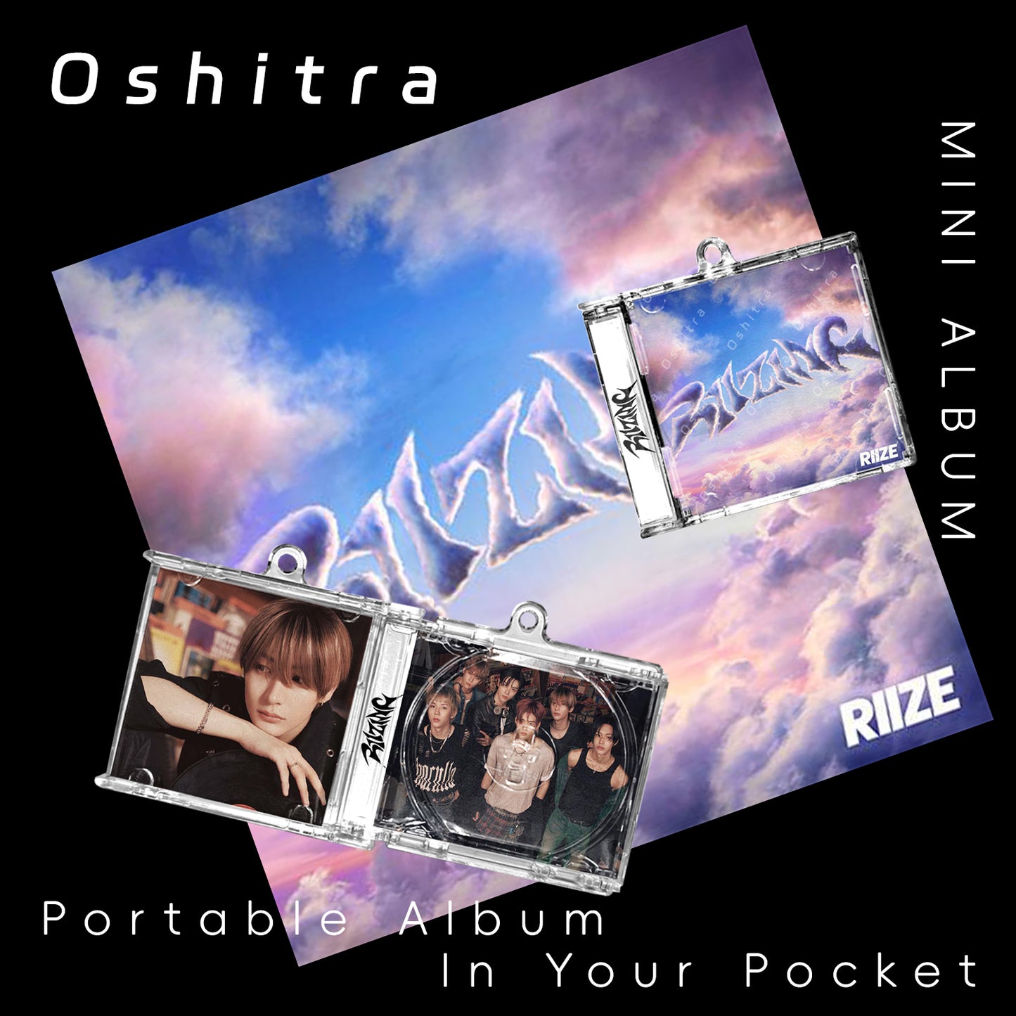 RIIZE「Riizing」Mini Album NFCミニアルバムキーホルダー スマホタッチで音楽再生 推し活グッズ