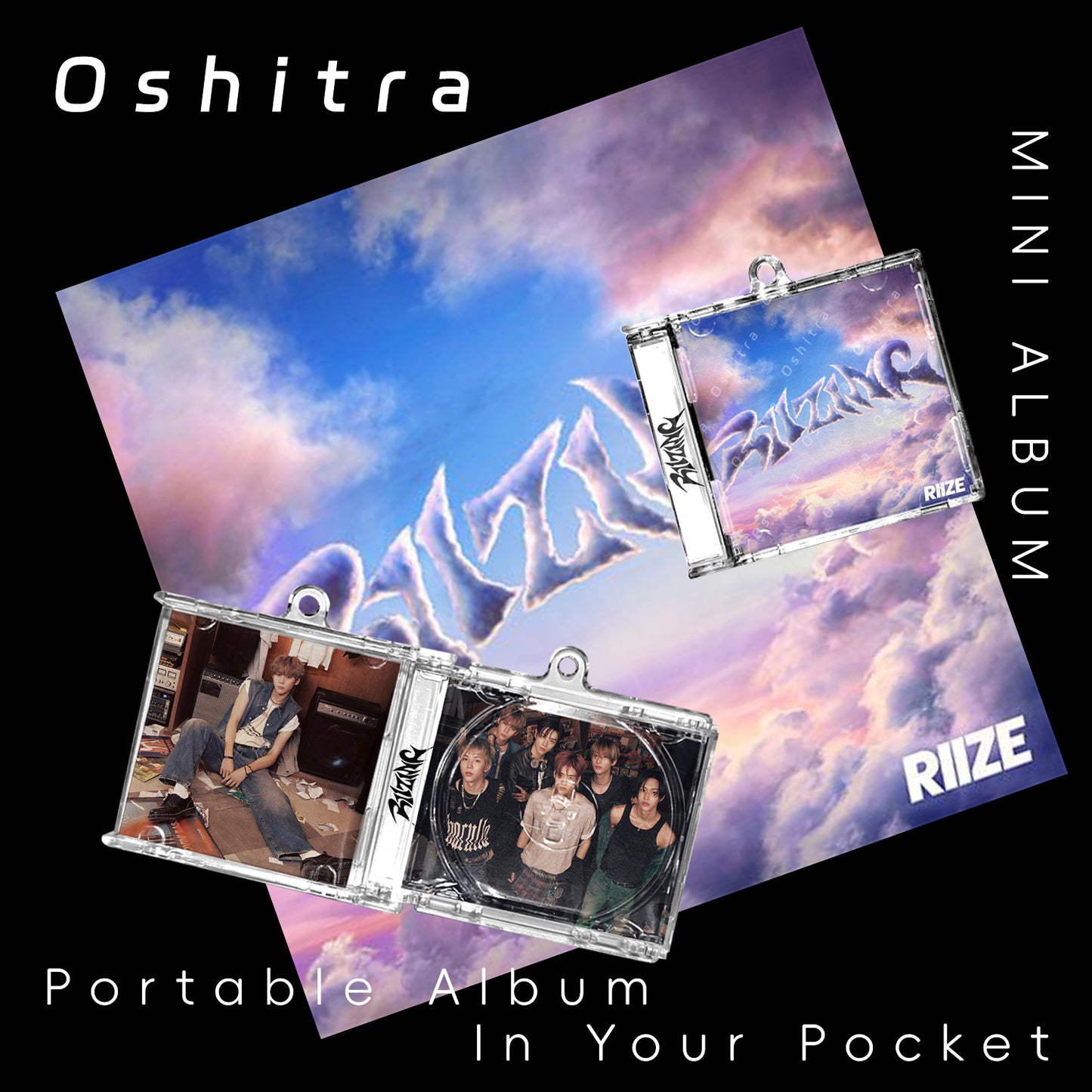 RIIZE「Riizing」Mini Album NFCミニアルバムキーホルダー スマホタッチで音楽再生 推し活グッズ