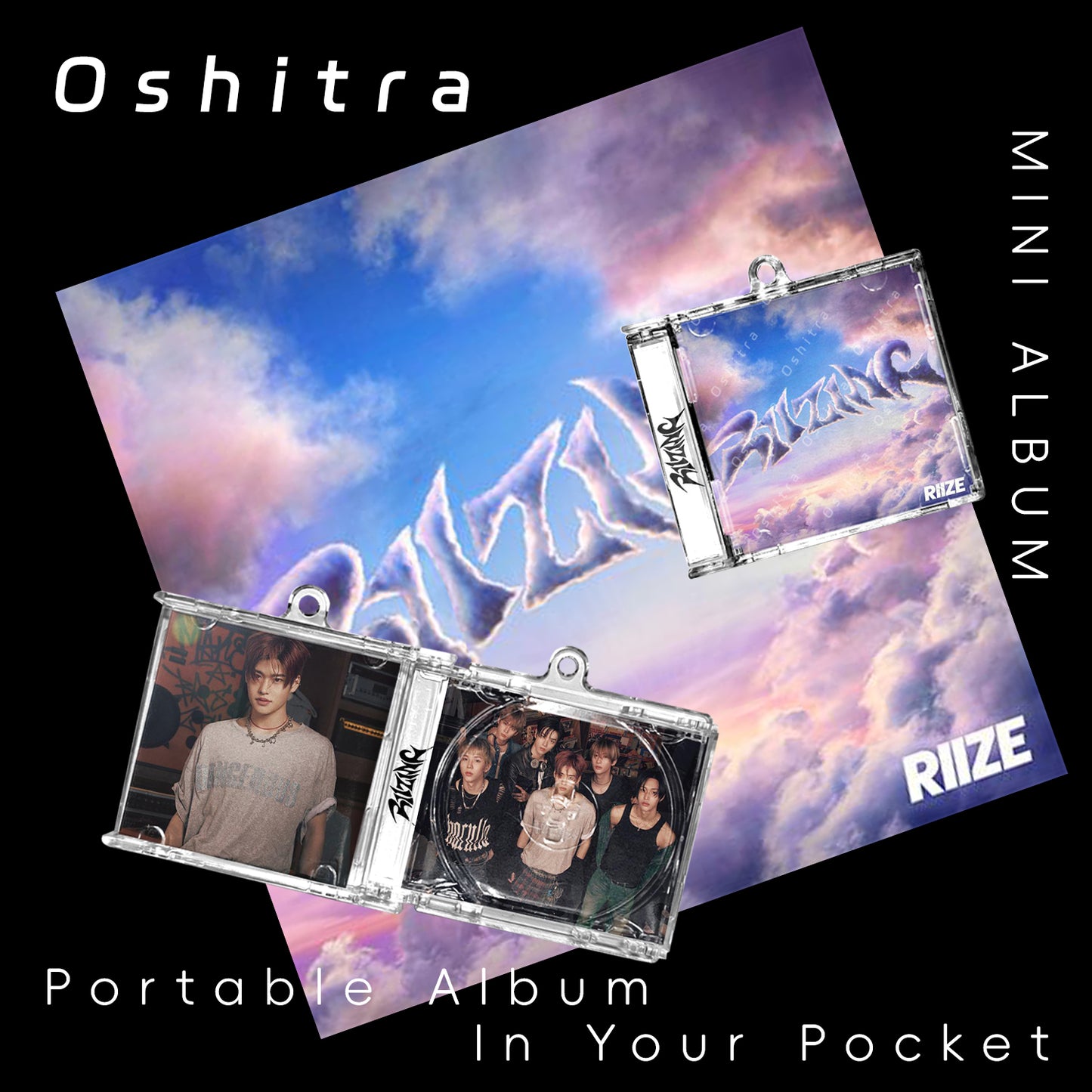 RIIZE「Riizing」Mini Album NFCミニアルバムキーホルダー スマホタッチで音楽再生 推し活グッズ
