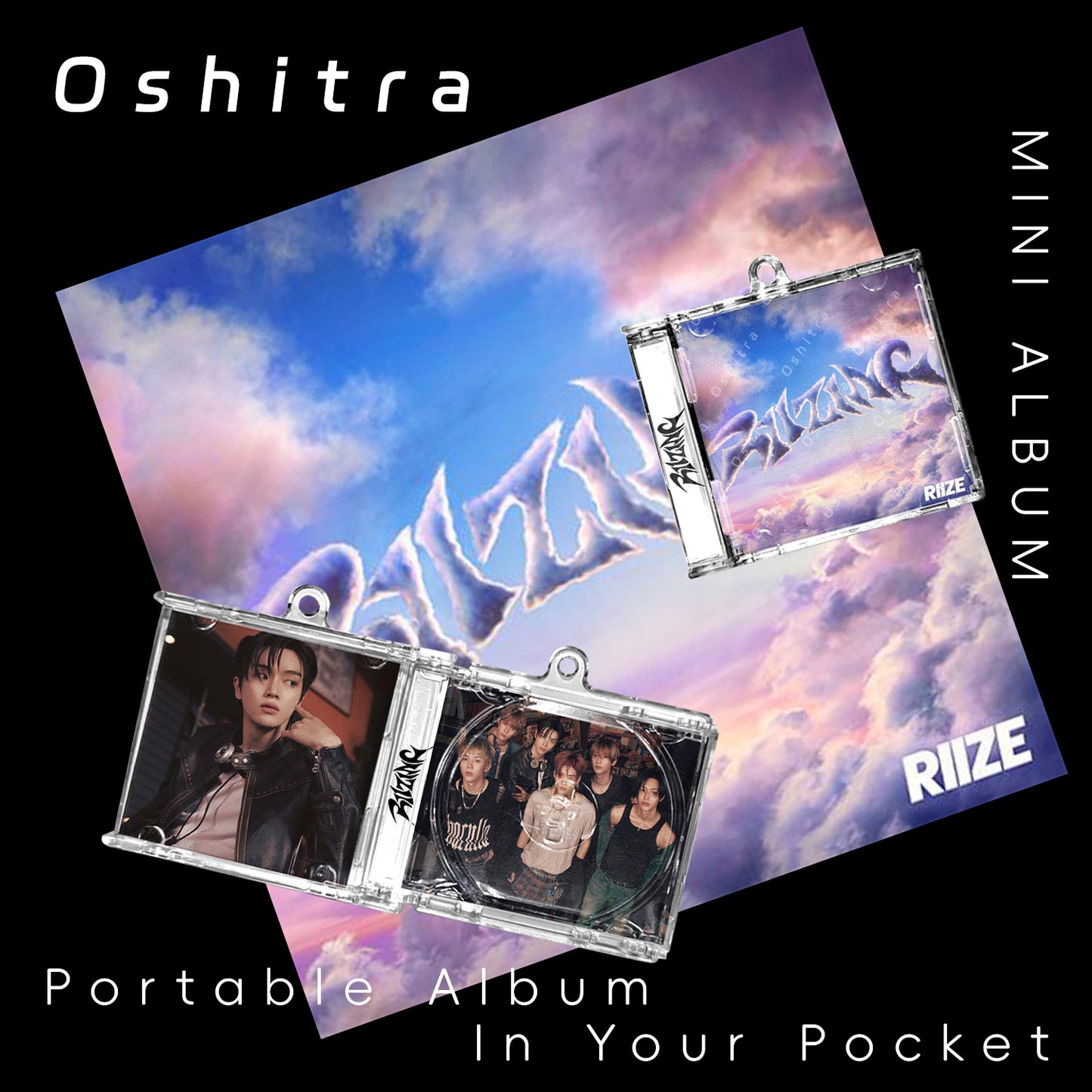RIIZE「Riizing」Mini Album NFCミニアルバムキーホルダー スマホタッチで音楽再生 推し活グッズ