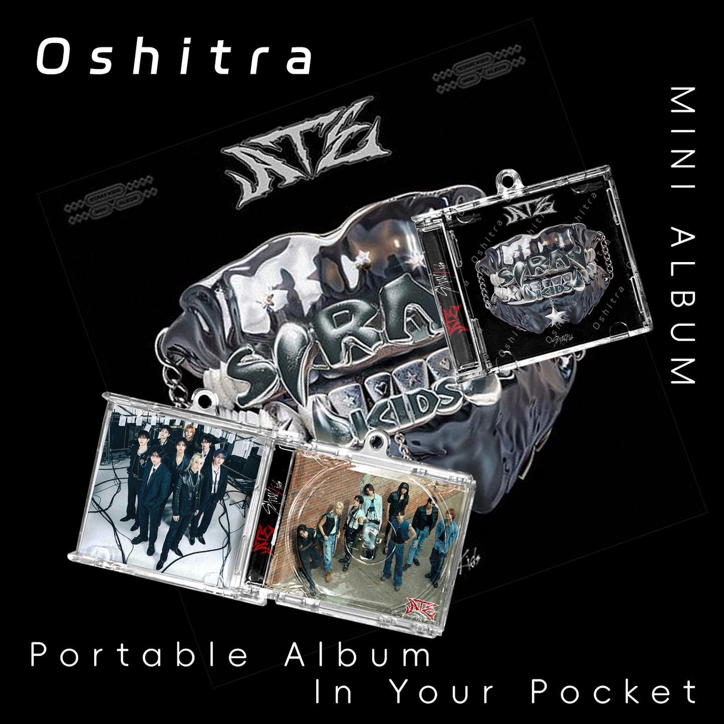 StrayKids「ATE」Mini Album NFCミニアルバムキーホルダー スマホタッチで音楽再生 推し活グッズ