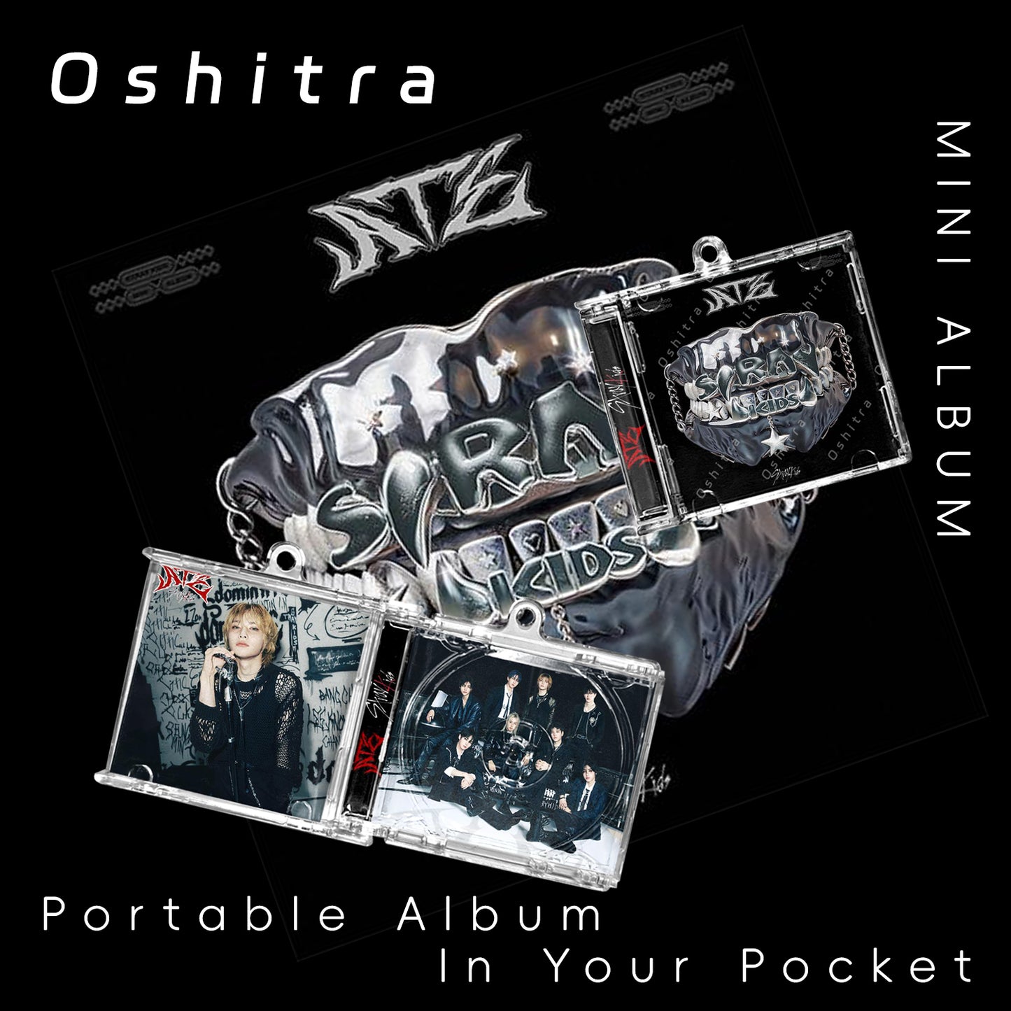 StrayKids「ATE」Mini Album NFCミニアルバムキーホルダー スマホタッチで音楽再生 推し活グッズ