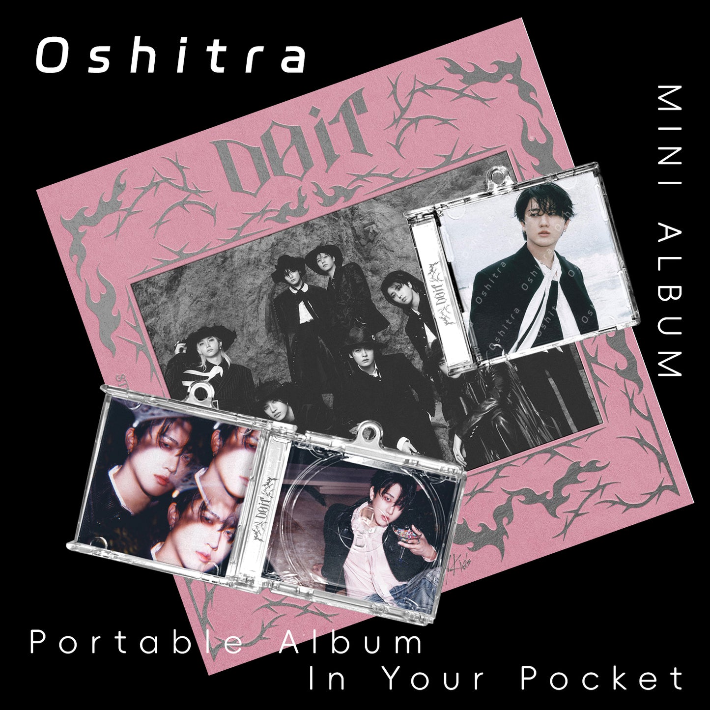 StrayKids「DO IT」Mini Album NFCミニアルバムキーホルダー スマホタッチで音楽再生 推し活グッズ