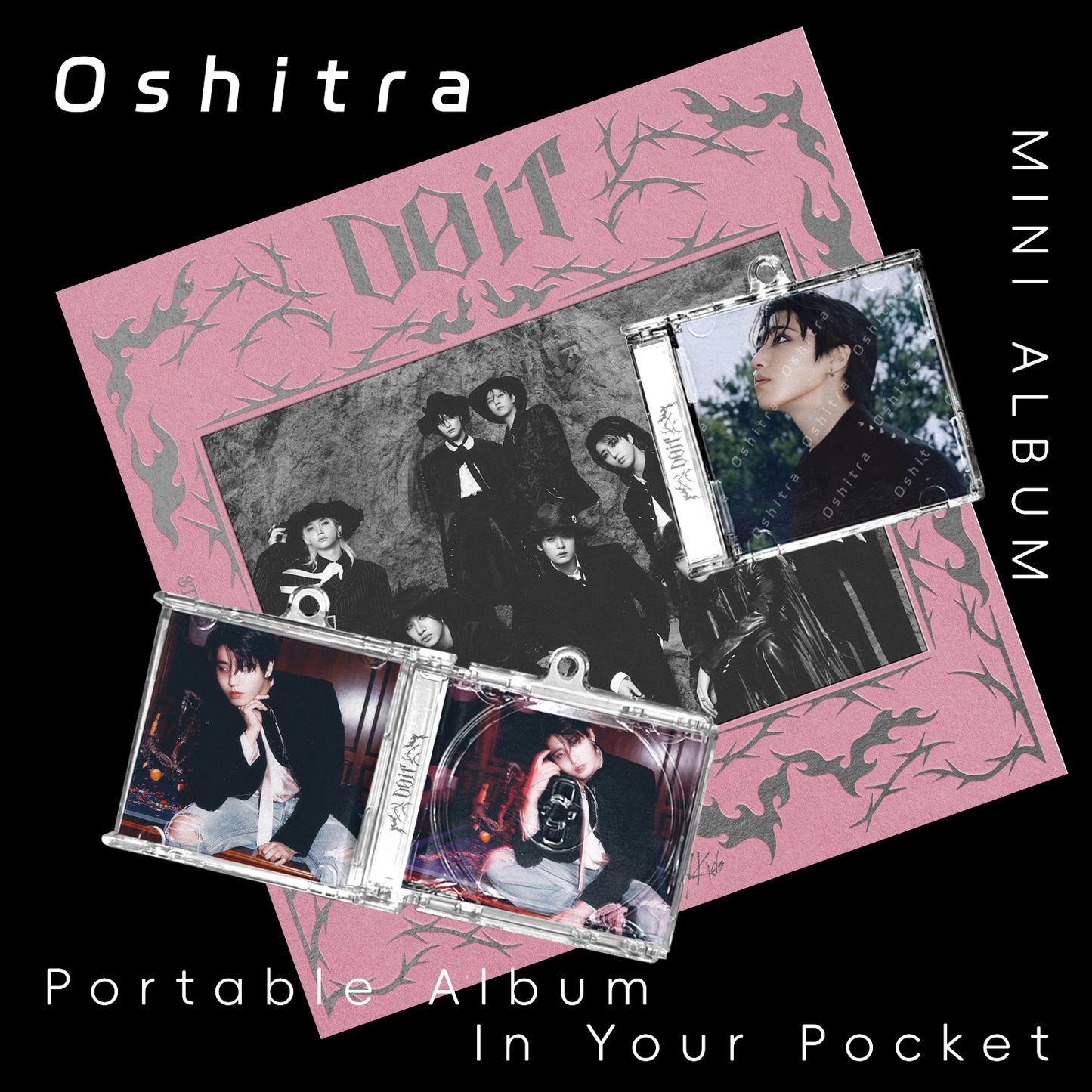 StrayKids「DO IT」Mini Album NFCミニアルバムキーホルダー スマホタッチで音楽再生 推し活グッズ