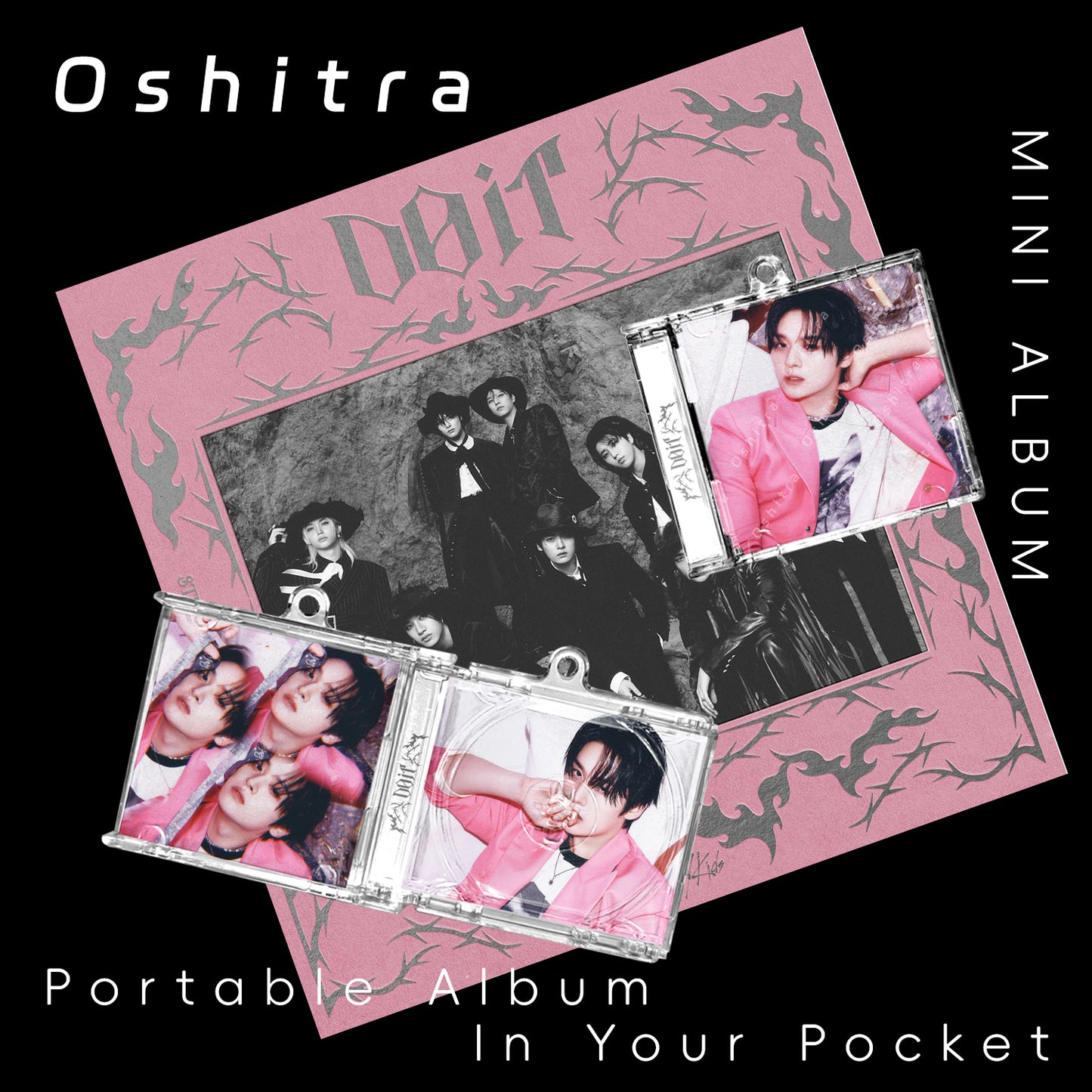 StrayKids「DO IT」Mini Album NFCミニアルバムキーホルダー スマホタッチで音楽再生 推し活グッズ