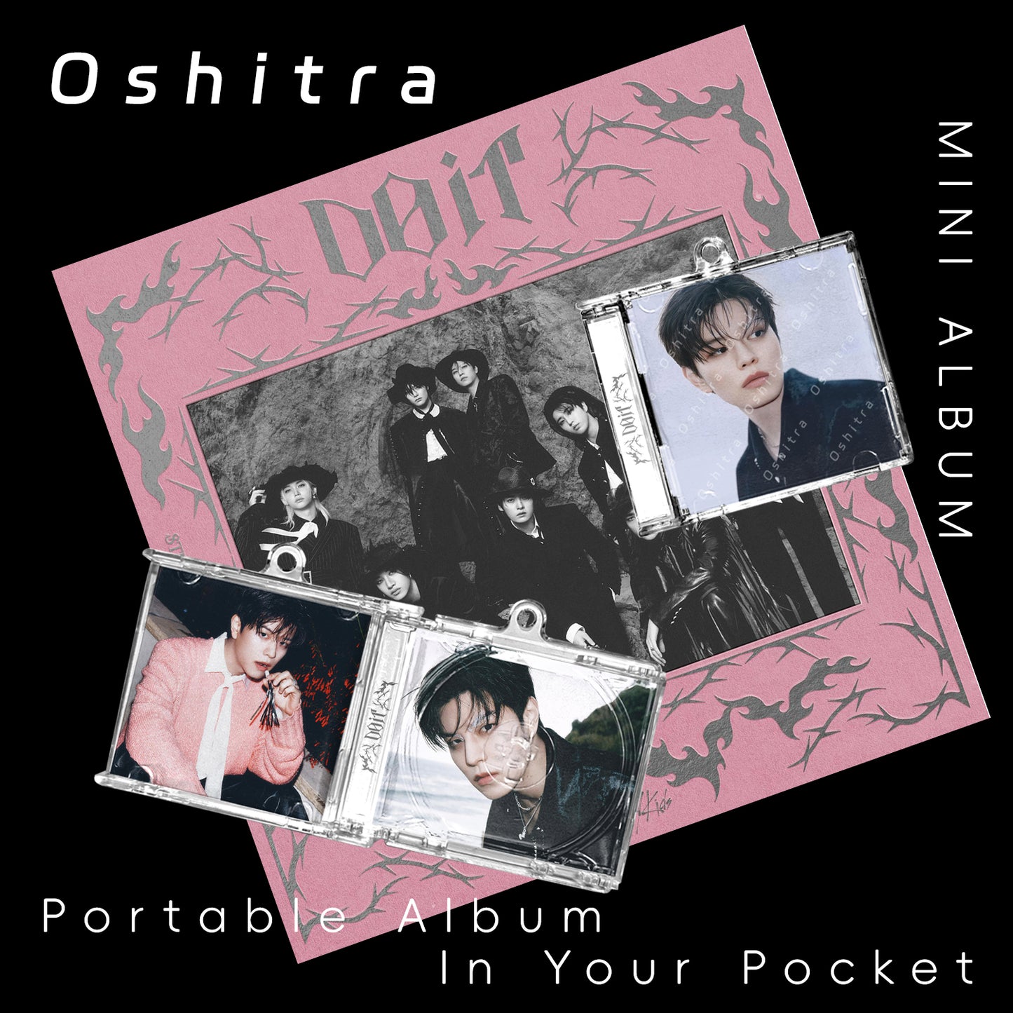 StrayKids「DO IT」Mini Album NFCミニアルバムキーホルダー スマホタッチで音楽再生 推し活グッズ