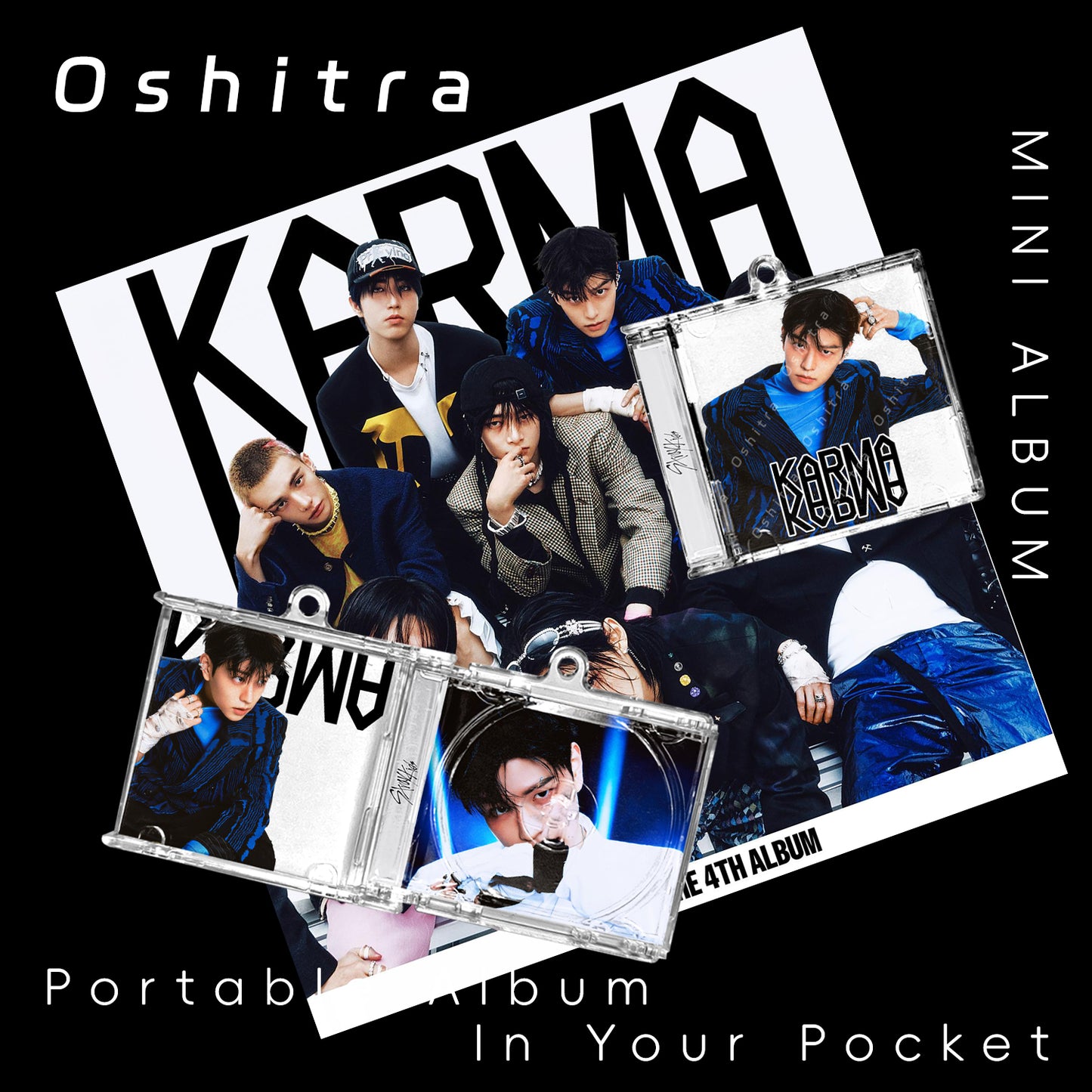 StrayKids「KARMA」Mini Album NFCミニアルバムキーホルダー スマホタッチで音楽再生 推し活グッズ