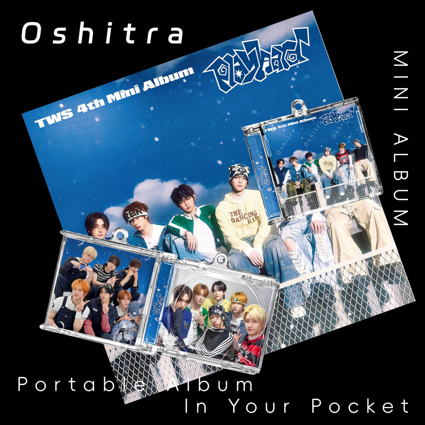 TWS「Playhard」Mini Album NFCミニアルバムキーホルダー スマホタッチで音楽再生 推し活グッズ