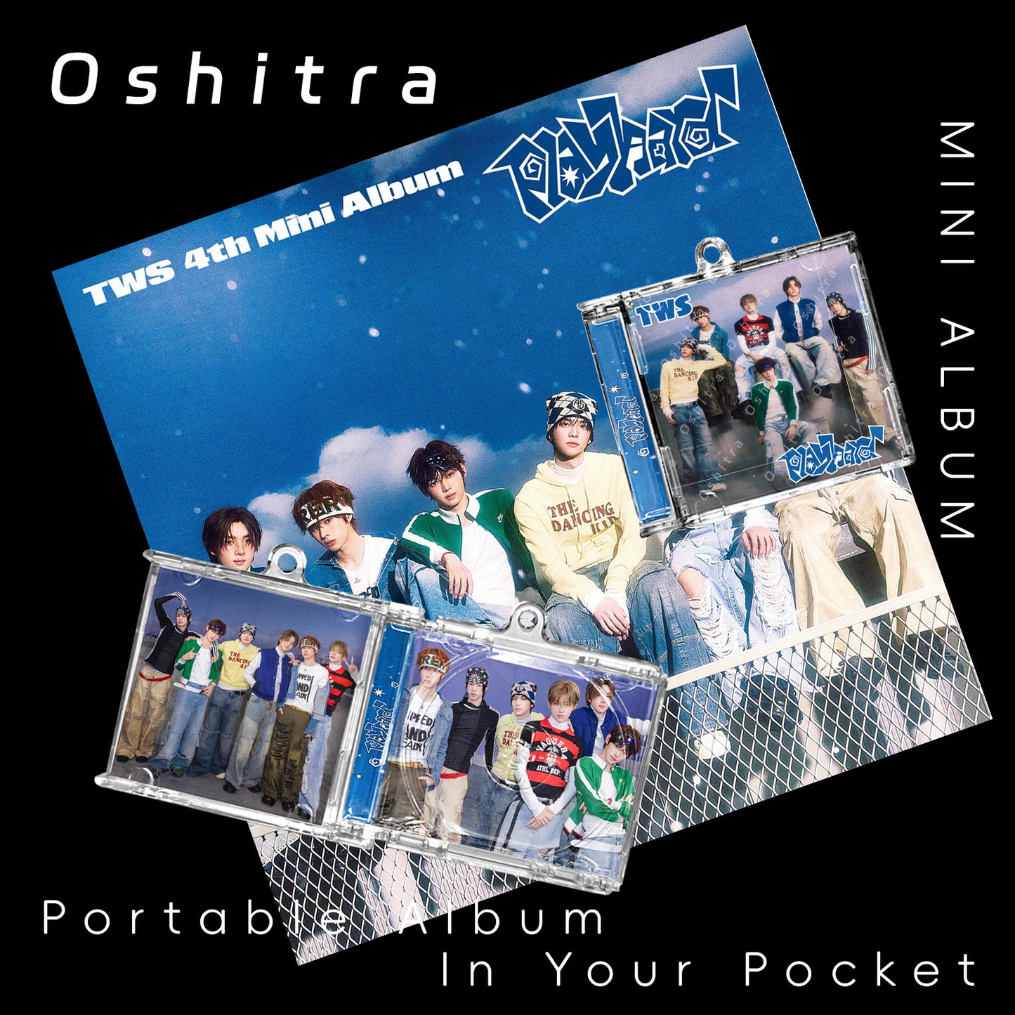 TWS「Playhard」Mini Album NFCミニアルバムキーホルダー スマホタッチで音楽再生 推し活グッズ