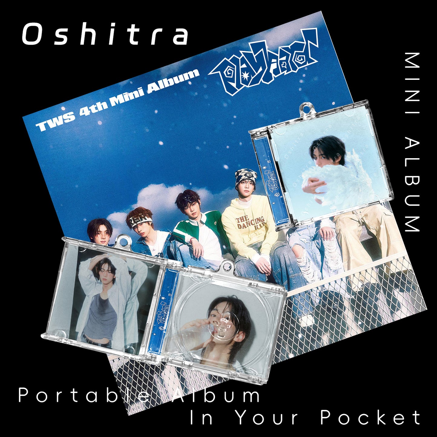 TWS「Playhard」Mini Album NFCミニアルバムキーホルダー スマホタッチで音楽再生 推し活グッズ
