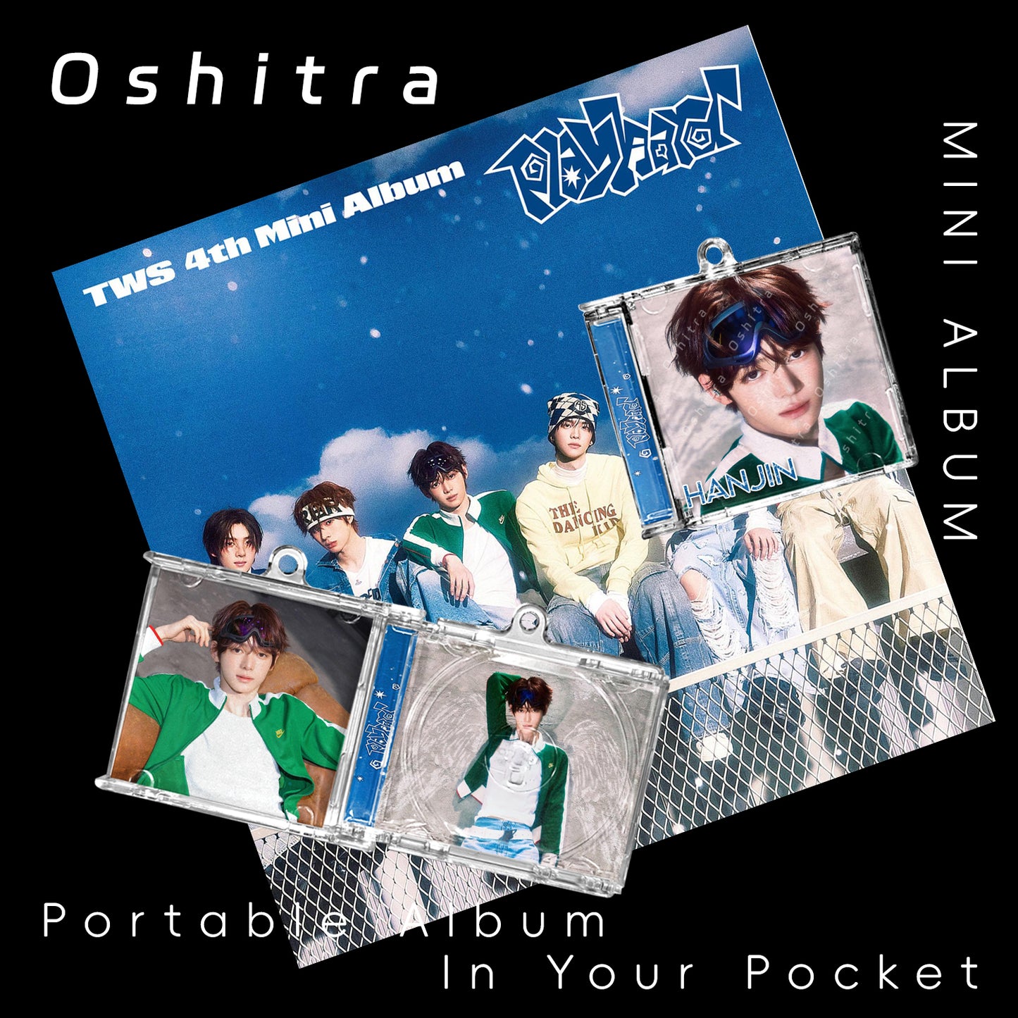 TWS「Playhard」Mini Album NFCミニアルバムキーホルダー スマホタッチで音楽再生 推し活グッズ