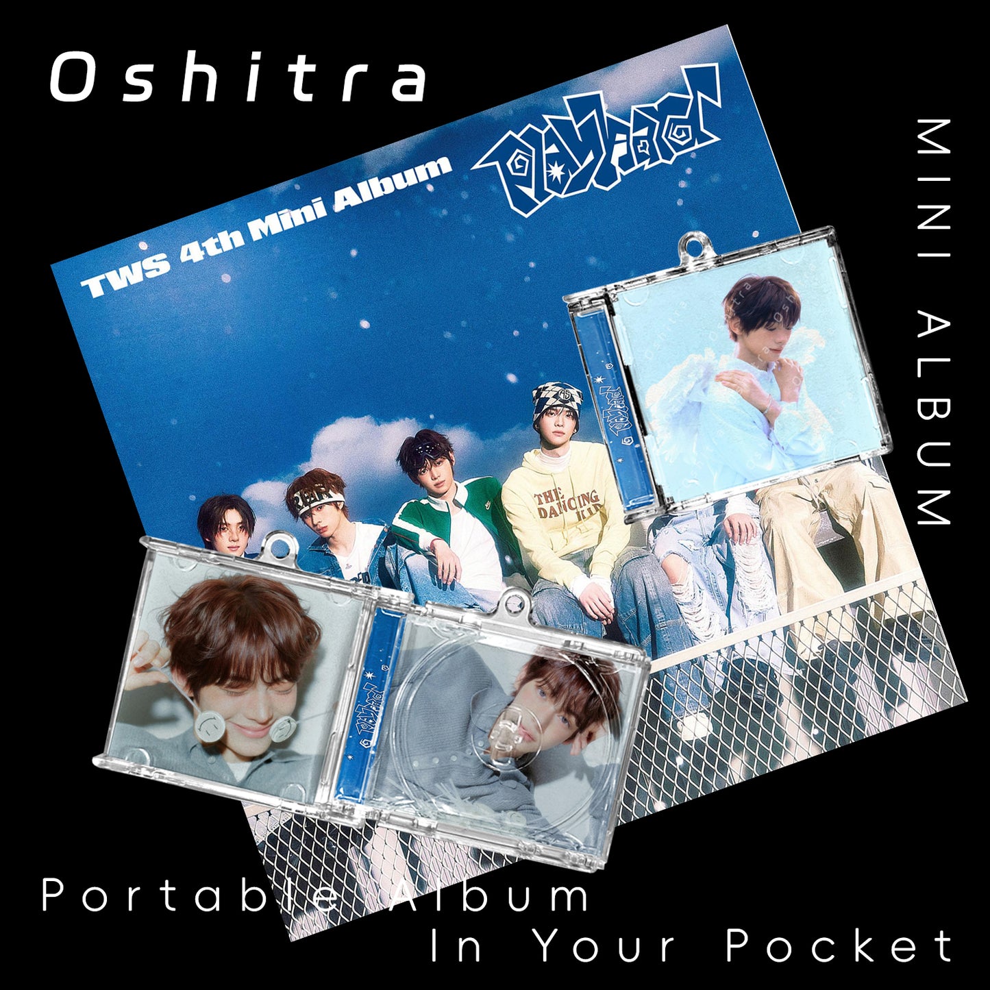 TWS「Playhard」Mini Album NFCミニアルバムキーホルダー スマホタッチで音楽再生 推し活グッズ