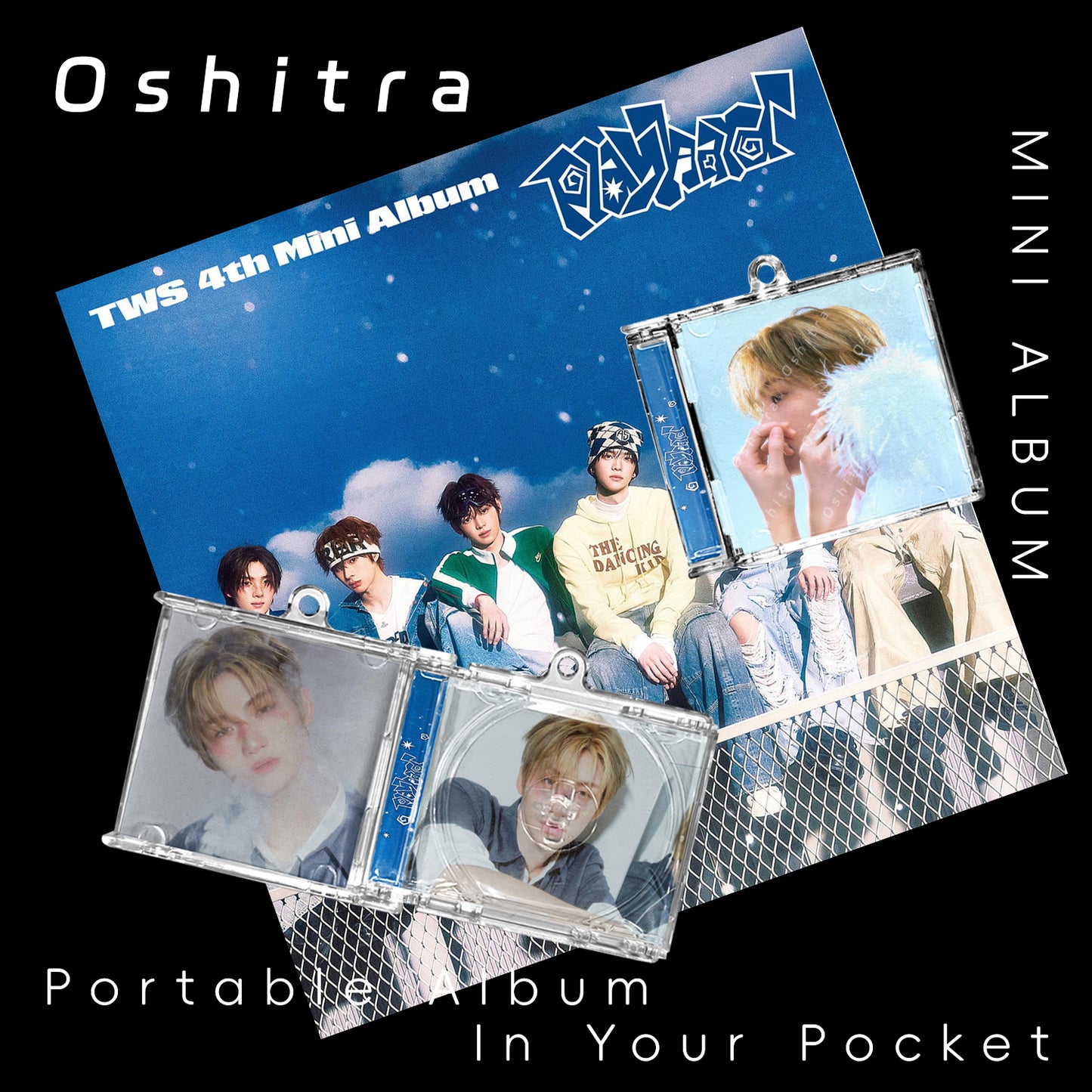 TWS「Playhard」Mini Album NFCミニアルバムキーホルダー スマホタッチで音楽再生 推し活グッズ