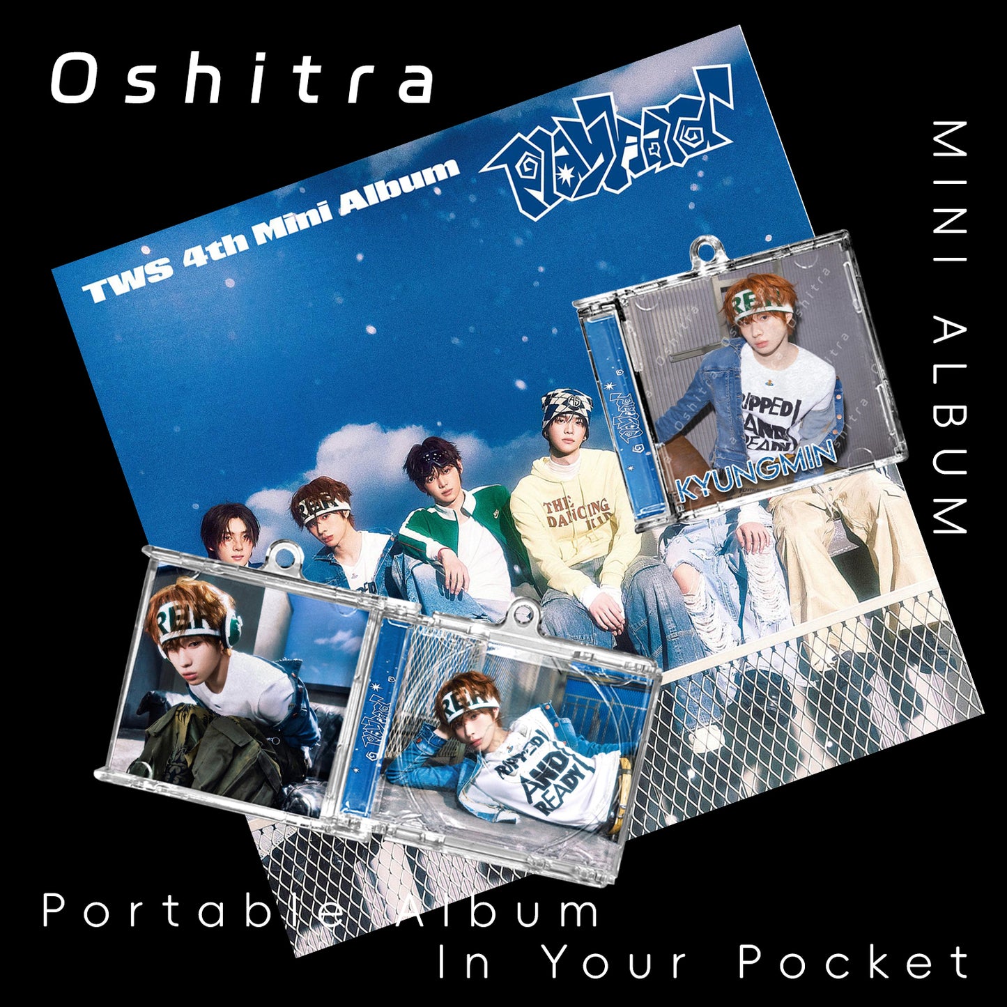 TWS「Playhard」Mini Album NFCミニアルバムキーホルダー スマホタッチで音楽再生 推し活グッズ