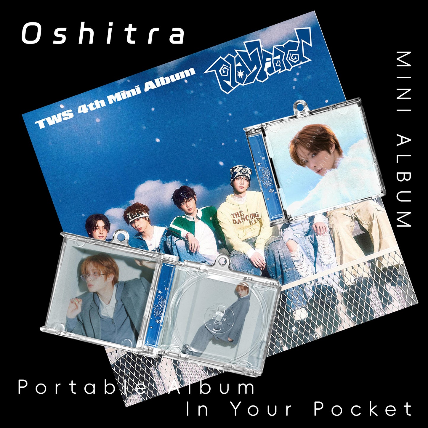 TWS「Playhard」Mini Album NFCミニアルバムキーホルダー スマホタッチで音楽再生 推し活グッズ