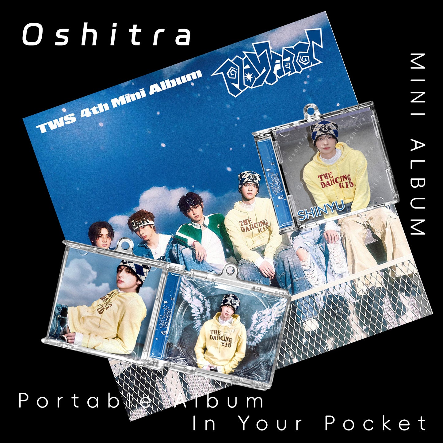 TWS「Playhard」Mini Album NFCミニアルバムキーホルダー スマホタッチで音楽再生 推し活グッズ