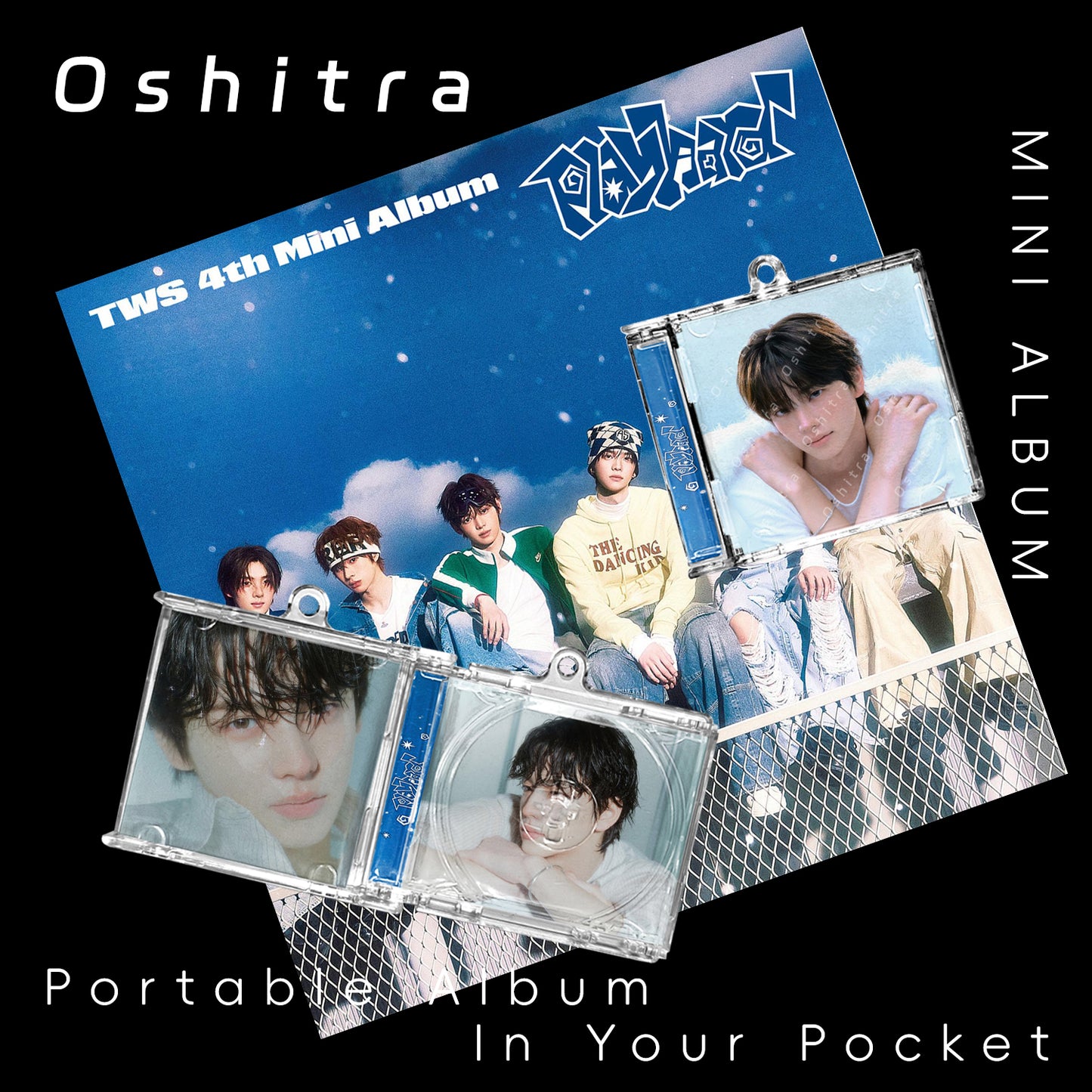TWS「Playhard」Mini Album NFCミニアルバムキーホルダー スマホタッチで音楽再生 推し活グッズ