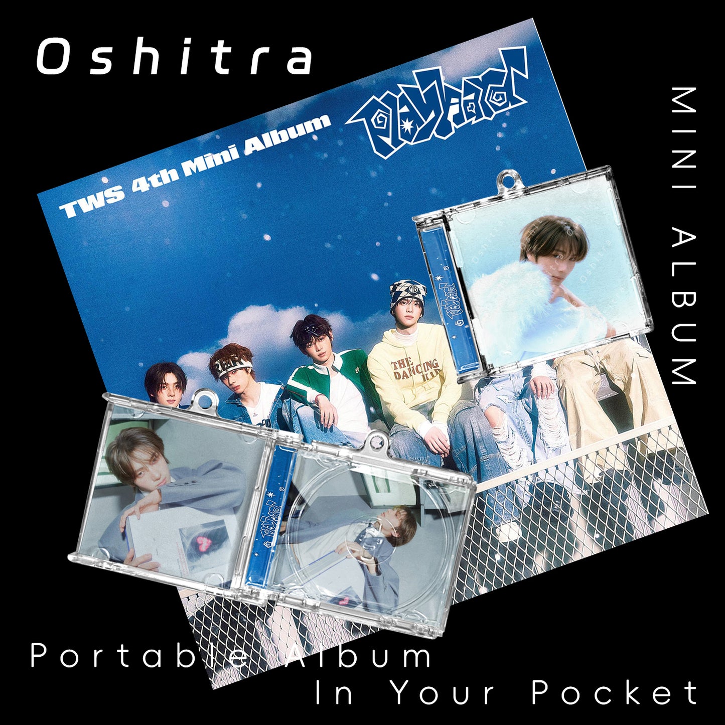 TWS「Playhard」Mini Album NFCミニアルバムキーホルダー スマホタッチで音楽再生 推し活グッズ
