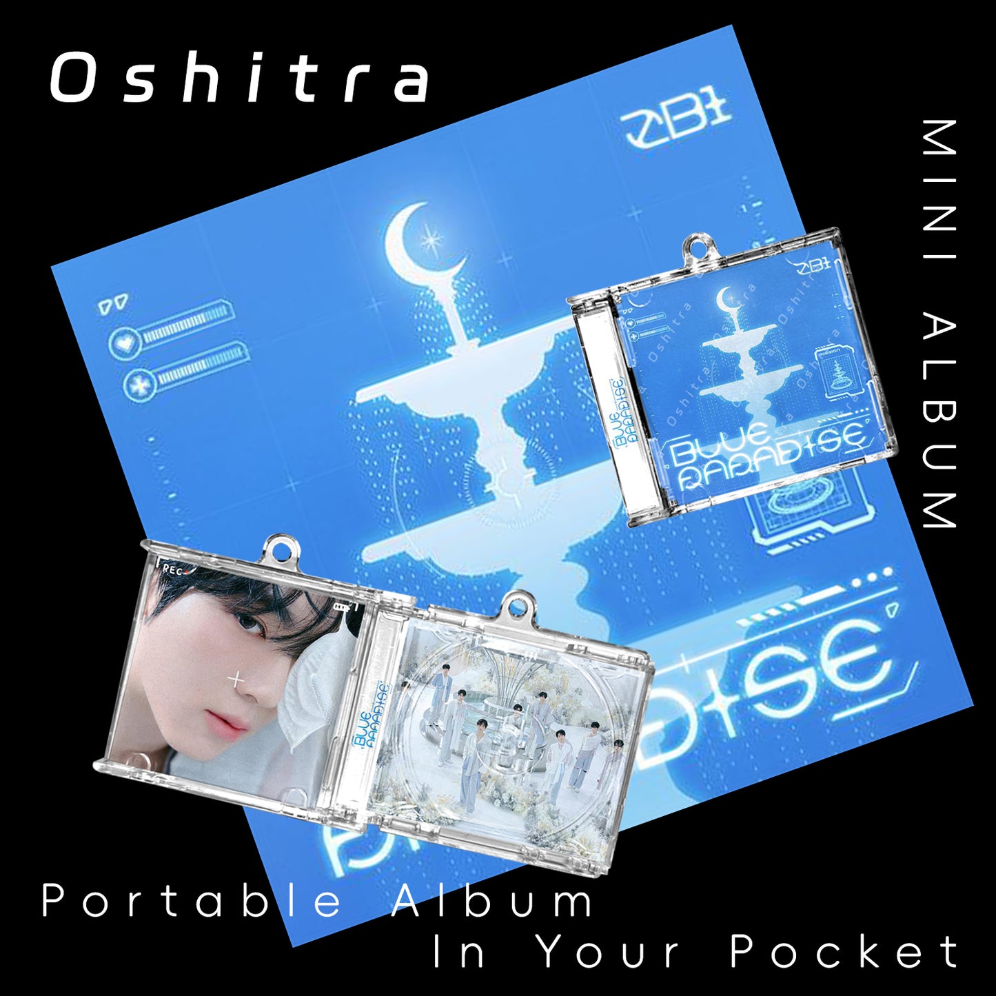 ZEROBASEONE「Blue Paradise」Mini Album NFCミニアルバムキーホルダー スマホタッチで音楽再生 推し活グッズ