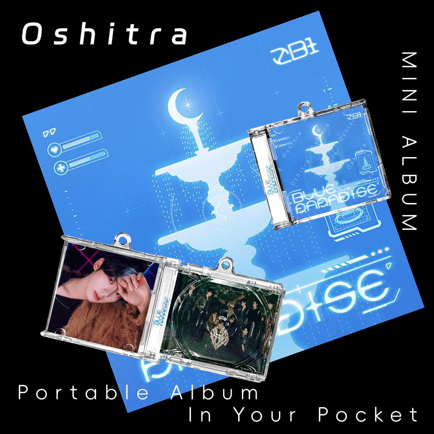 ZEROBASEONE「Blue Paradise」Mini Album NFCミニアルバムキーホルダー スマホタッチで音楽再生 推し活グッズ