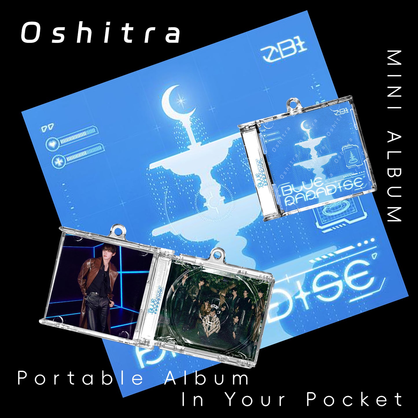 ZEROBASEONE「Blue Paradise」Mini Album NFCミニアルバムキーホルダー スマホタッチで音楽再生 推し活グッズ