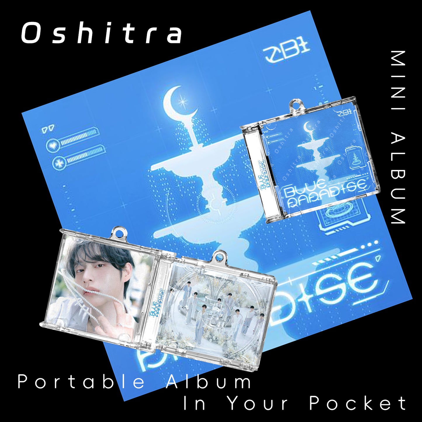 ZEROBASEONE「Blue Paradise」Mini Album NFCミニアルバムキーホルダー スマホタッチで音楽再生 推し活グッズ