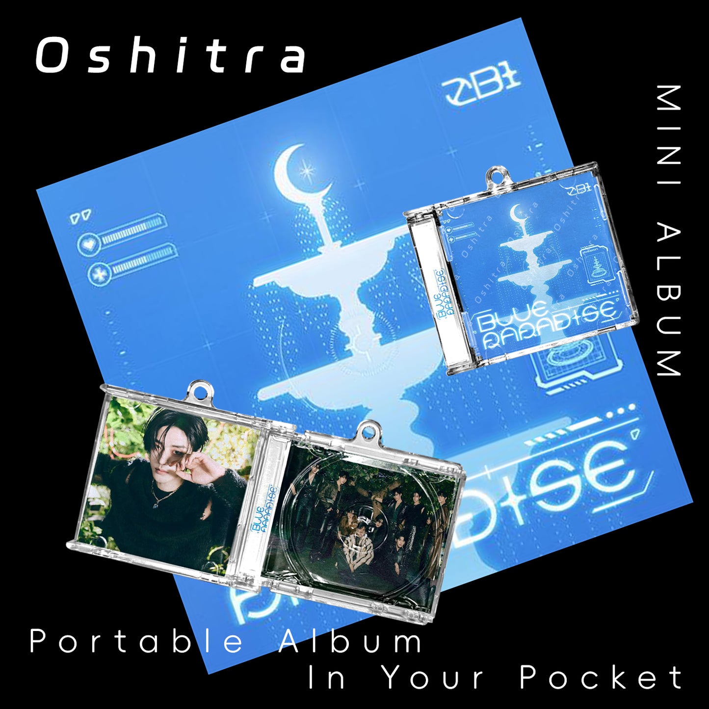 ZEROBASEONE「Blue Paradise」Mini Album NFCミニアルバムキーホルダー スマホタッチで音楽再生 推し活グッズ