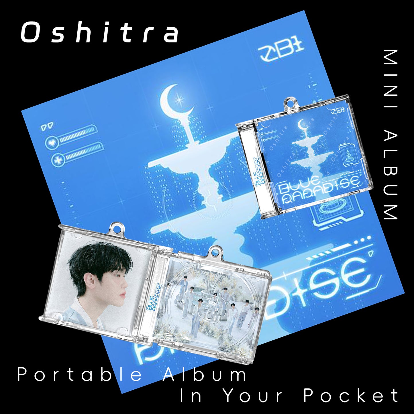 ZEROBASEONE「Blue Paradise」Mini Album NFCミニアルバムキーホルダー スマホタッチで音楽再生 推し活グッズ