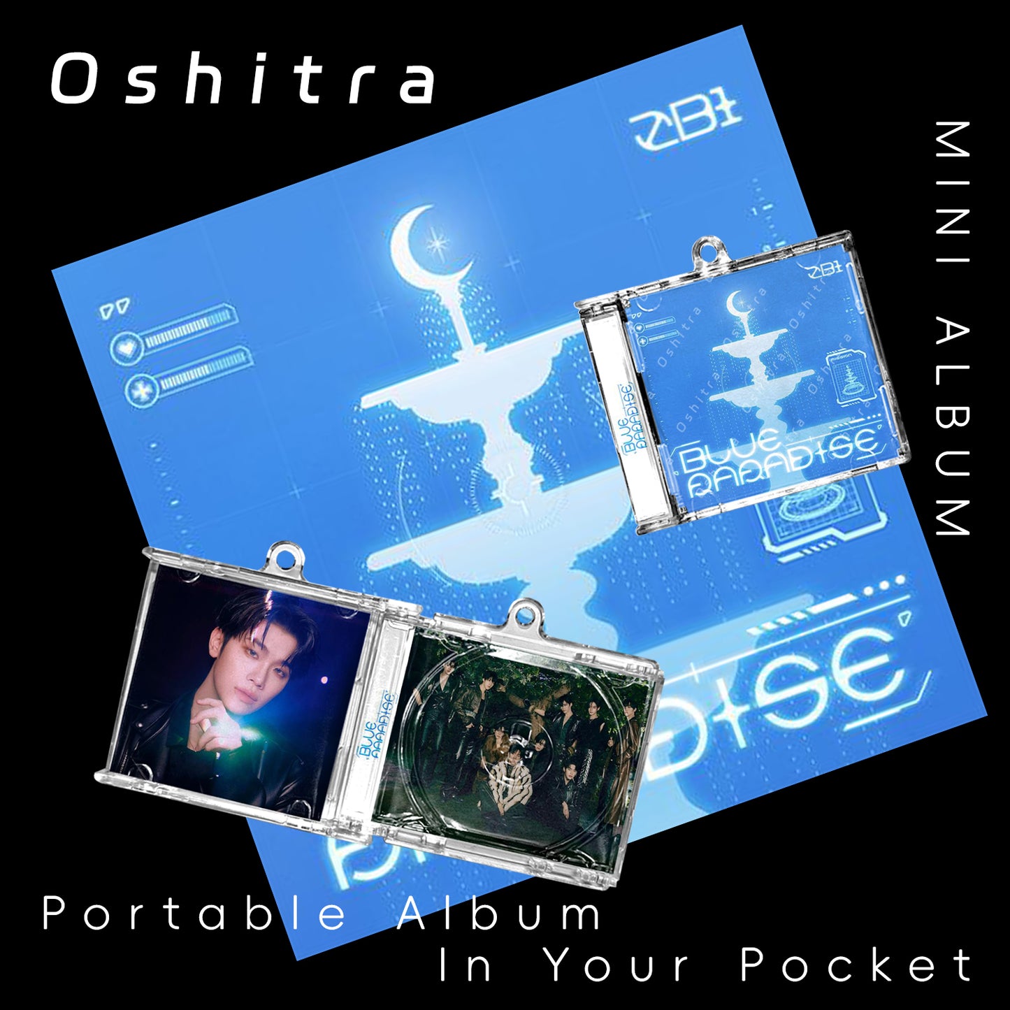ZEROBASEONE「Blue Paradise」Mini Album NFCミニアルバムキーホルダー スマホタッチで音楽再生 推し活グッズ