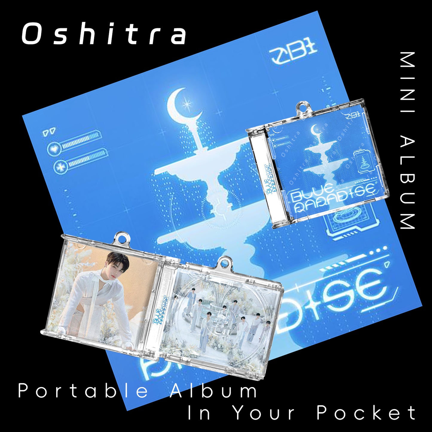 ZEROBASEONE「Blue Paradise」Mini Album NFCミニアルバムキーホルダー スマホタッチで音楽再生 推し活グッズ