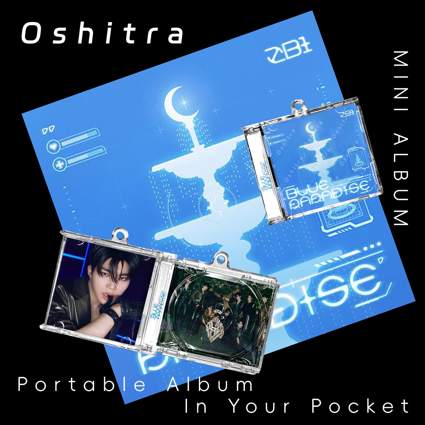 ZEROBASEONE「Blue Paradise」Mini Album NFCミニアルバムキーホルダー スマホタッチで音楽再生 推し活グッズ
