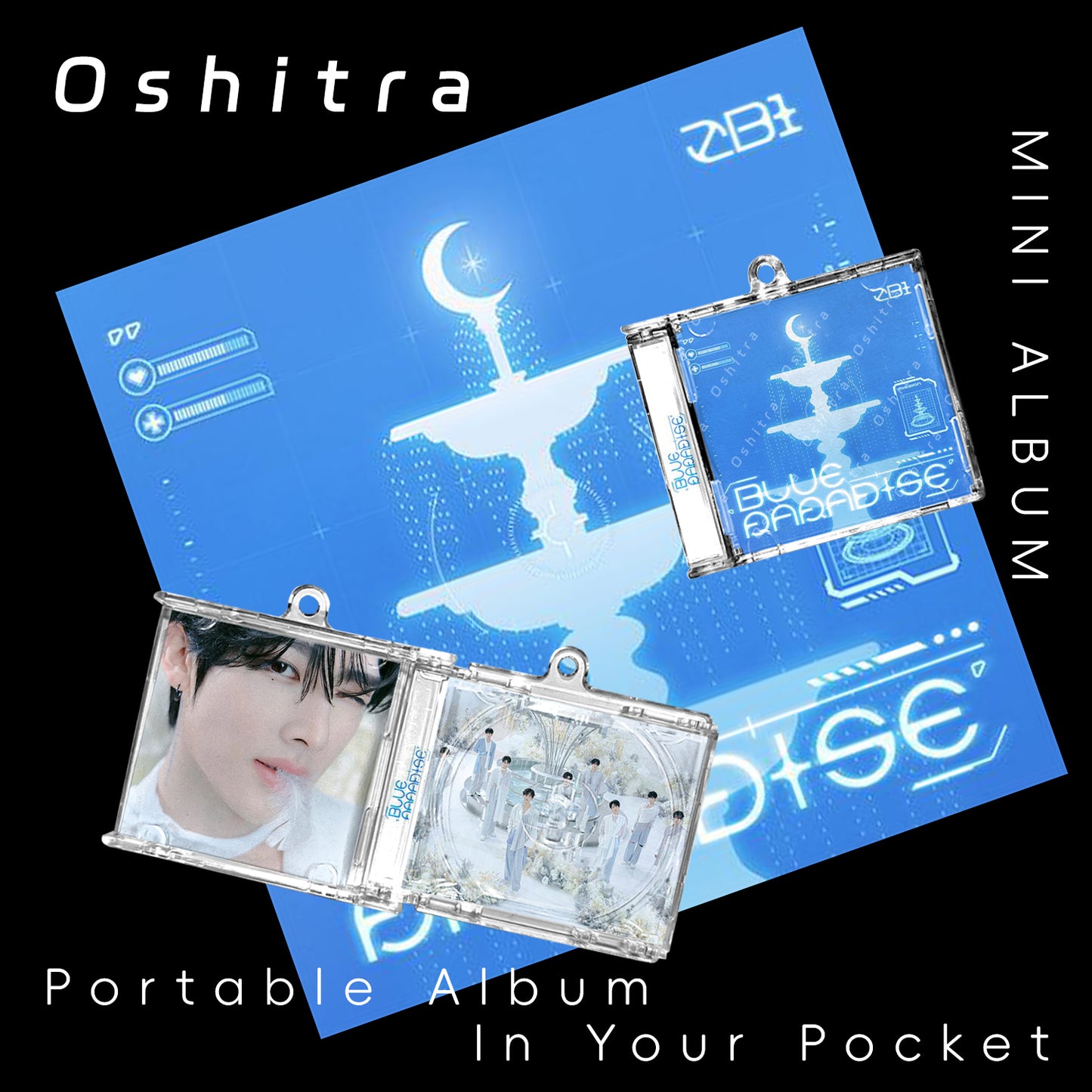 ZEROBASEONE「Blue Paradise」Mini Album NFCミニアルバムキーホルダー スマホタッチで音楽再生 推し活グッズ