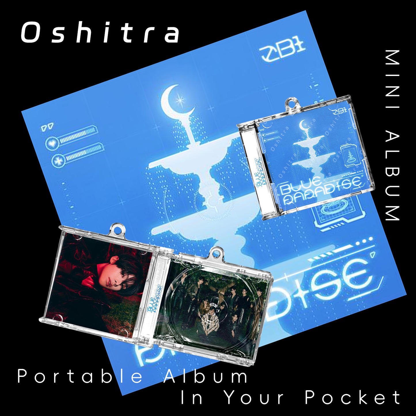 ZEROBASEONE「Blue Paradise」Mini Album NFCミニアルバムキーホルダー スマホタッチで音楽再生 推し活グッズ