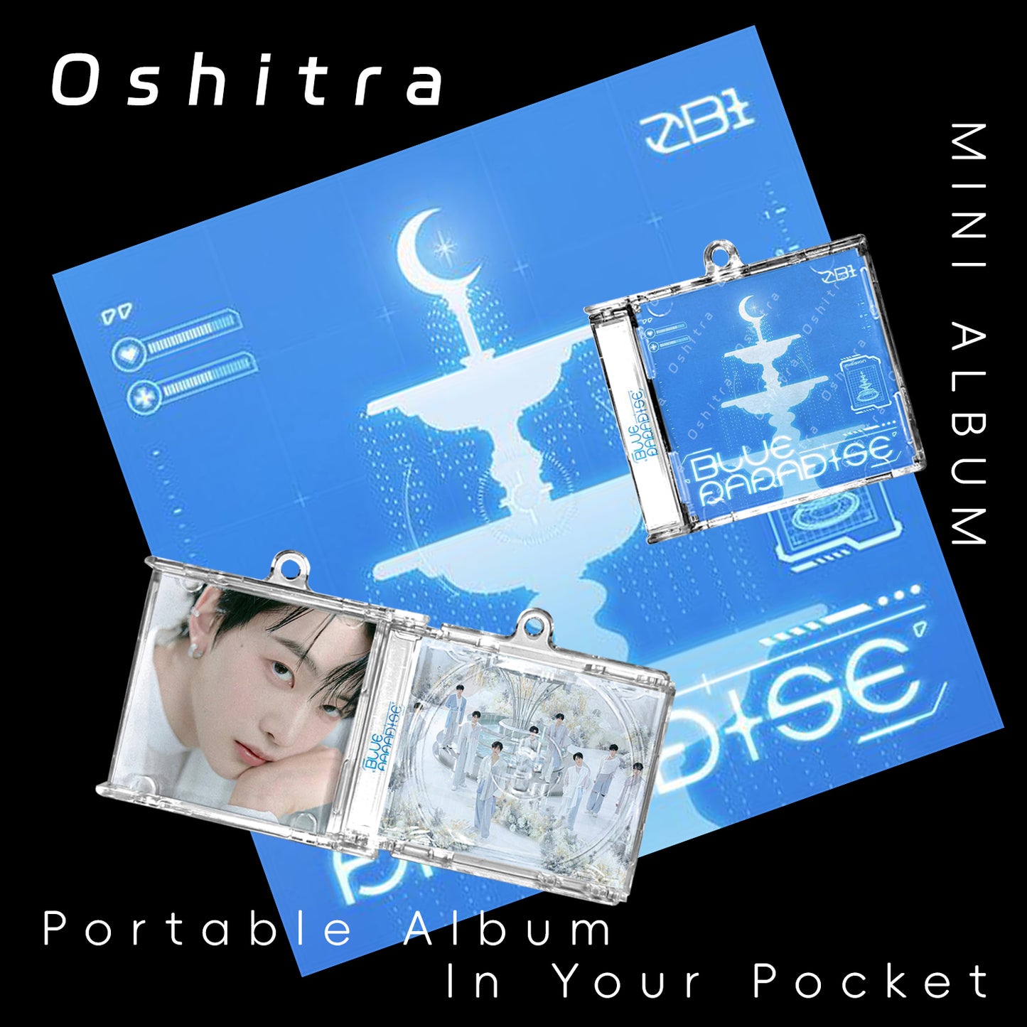 ZEROBASEONE「Blue Paradise」Mini Album NFCミニアルバムキーホルダー スマホタッチで音楽再生 推し活グッズ