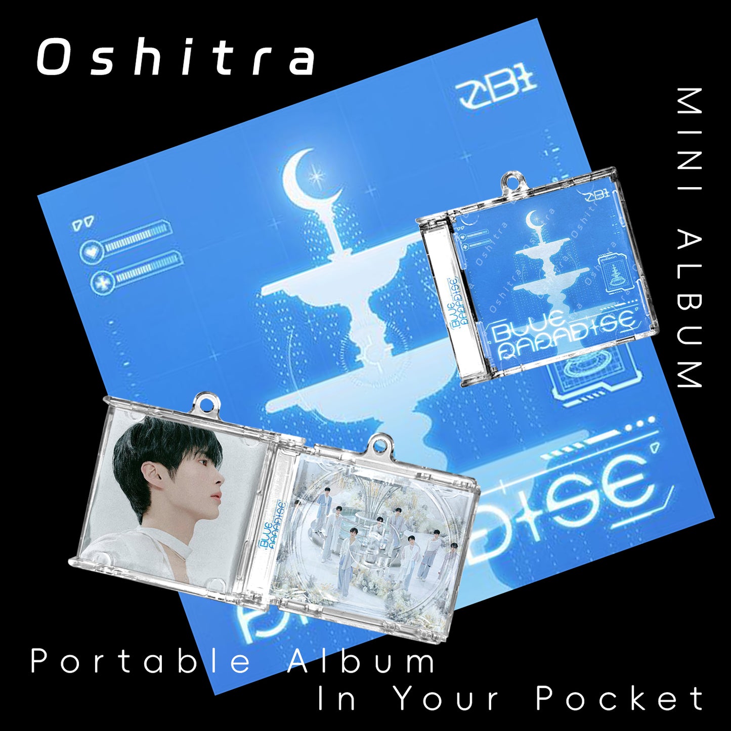 ZEROBASEONE「Blue Paradise」Mini Album NFCミニアルバムキーホルダー スマホタッチで音楽再生 推し活グッズ