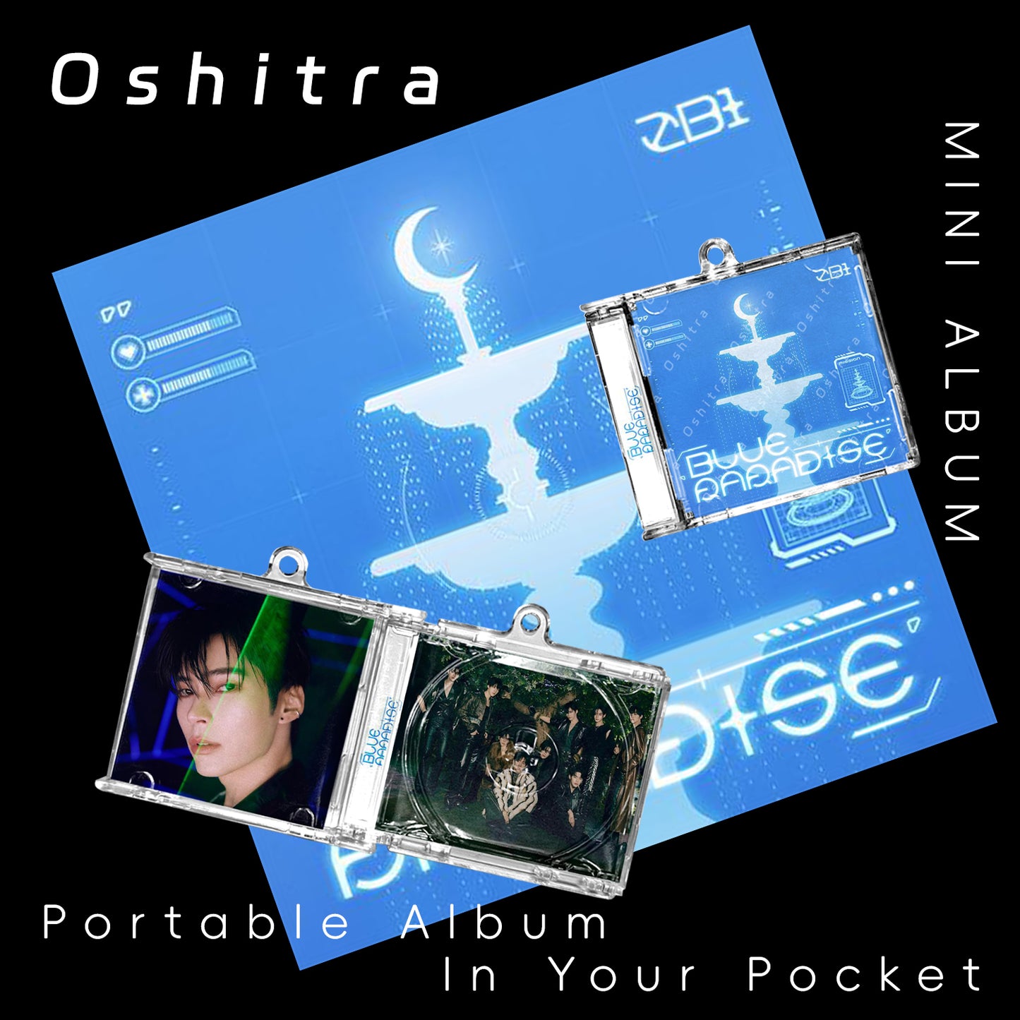 ZEROBASEONE「Blue Paradise」Mini Album NFCミニアルバムキーホルダー スマホタッチで音楽再生 推し活グッズ