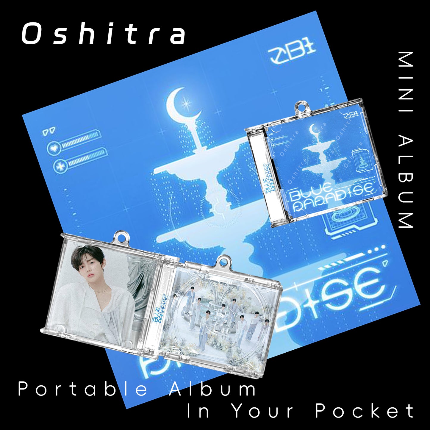ZEROBASEONE「Blue Paradise」Mini Album NFCミニアルバムキーホルダー スマホタッチで音楽再生 推し活グッズ