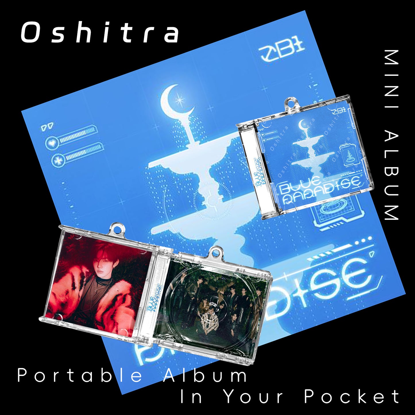 ZEROBASEONE「Blue Paradise」Mini Album NFCミニアルバムキーホルダー スマホタッチで音楽再生 推し活グッズ