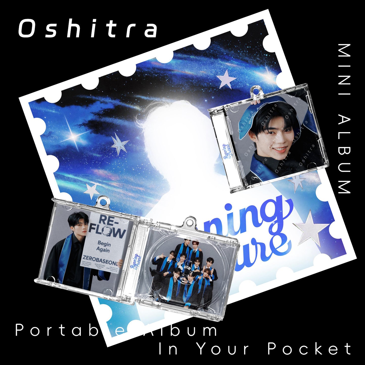 ZEROBASEONE「Running To Future」Mini Album NFCミニアルバムキーホルダー スマホタッチで音楽再生 推し活グッズ