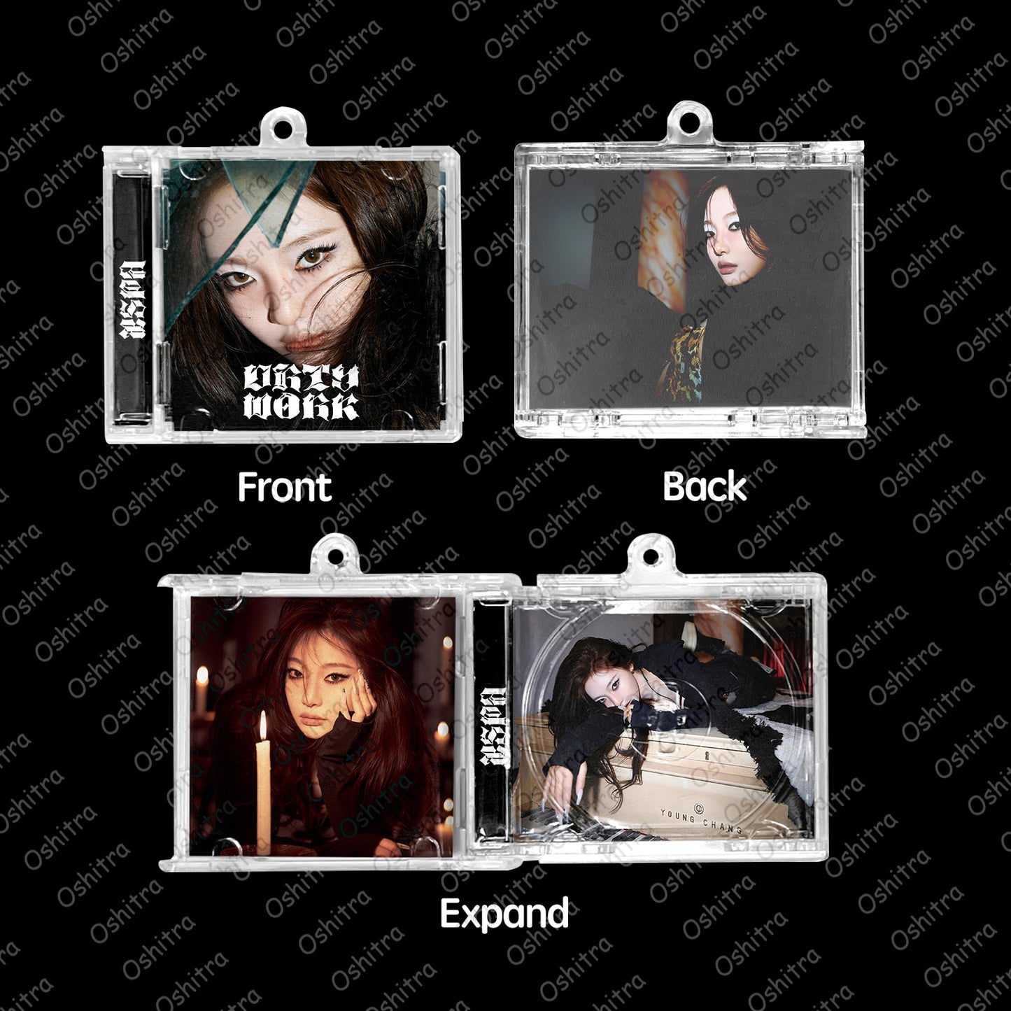 Aespa「Dirtywork」Mini Album NFCミニアルバムキーホルダー スマホタッチで音楽再生 推し活グッズ
