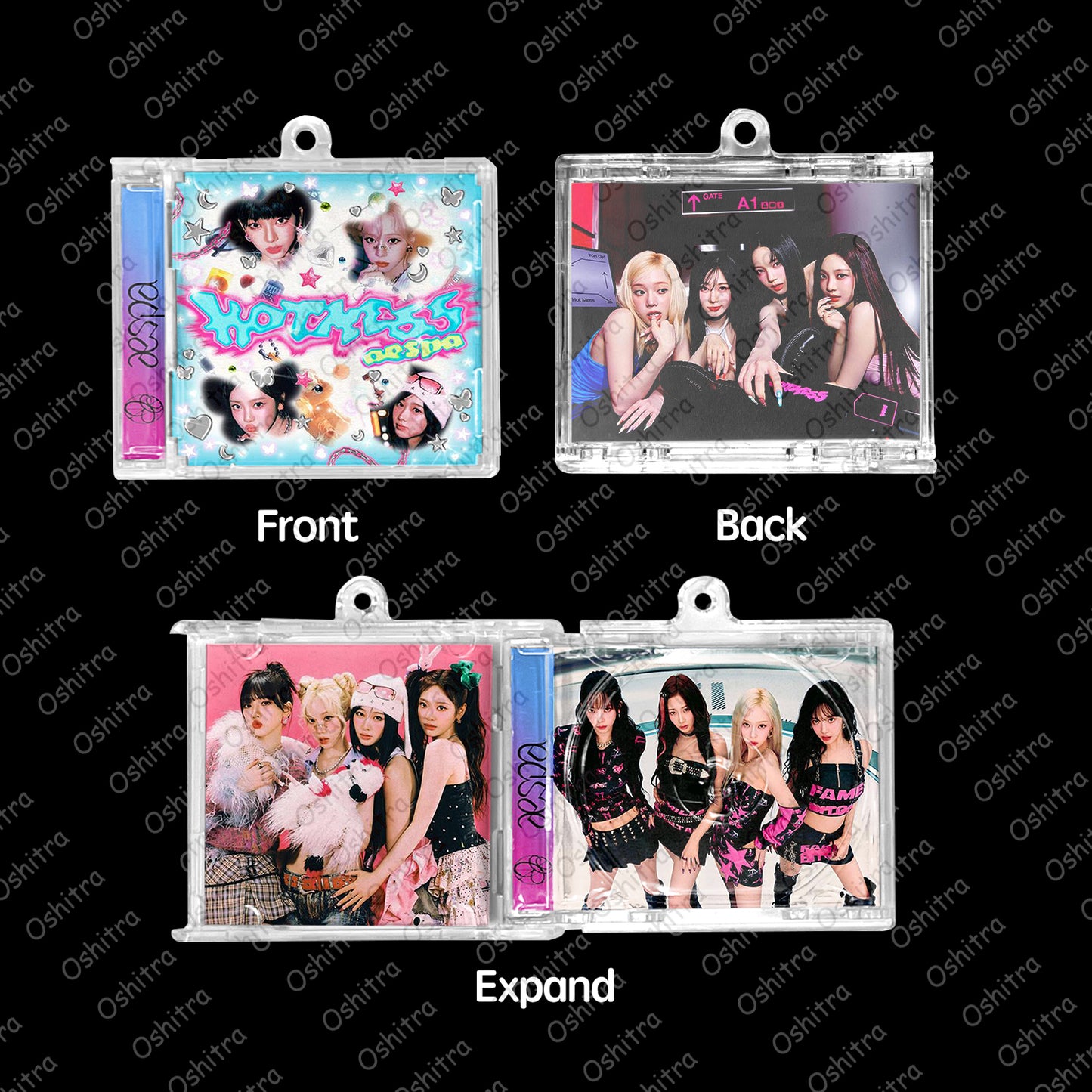 Aespa「Hotmess」Mini Album NFCミニアルバムキーホルダー スマホタッチで音楽再生 推し活グッズ