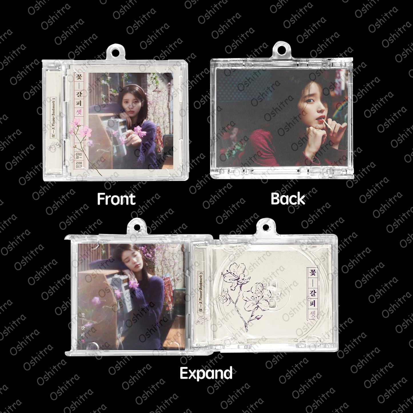 IU「A Flower Bookmark 3」Mini Album NFCミニアルバムキーホルダー スマホタッチで音楽再生 推し活グッズ