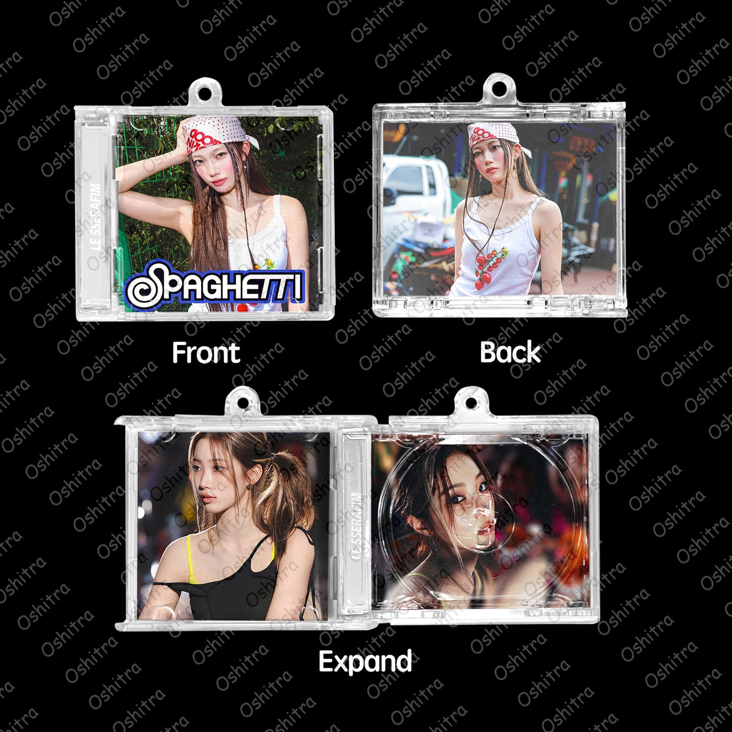 LE SSERAFIM「Spaghetti」Mini Album NFCミニアルバムキーホルダー スマホタッチで音楽再生 推し活グッズ