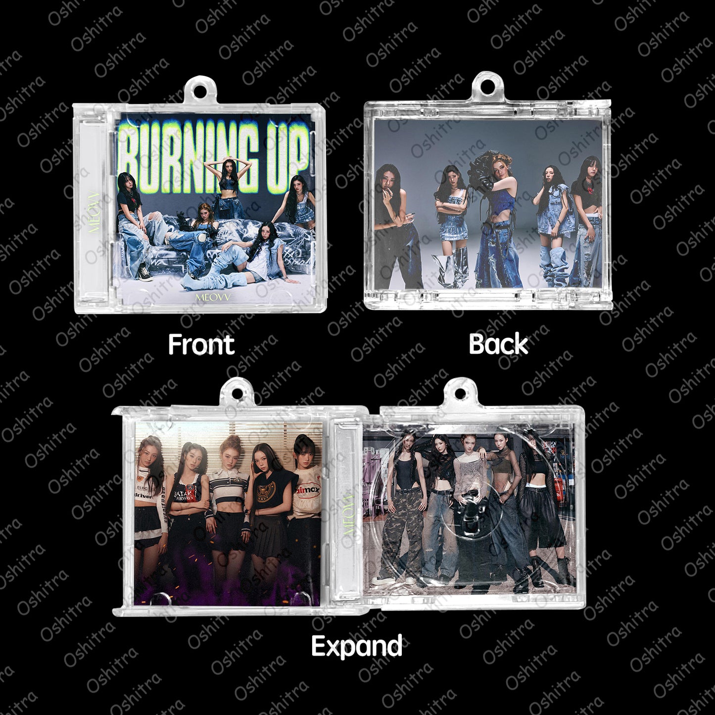 MEOVV「Burning Up」Mini Album NFCミニアルバムキーホルダー スマホタッチで音楽再生 推し活グッズ