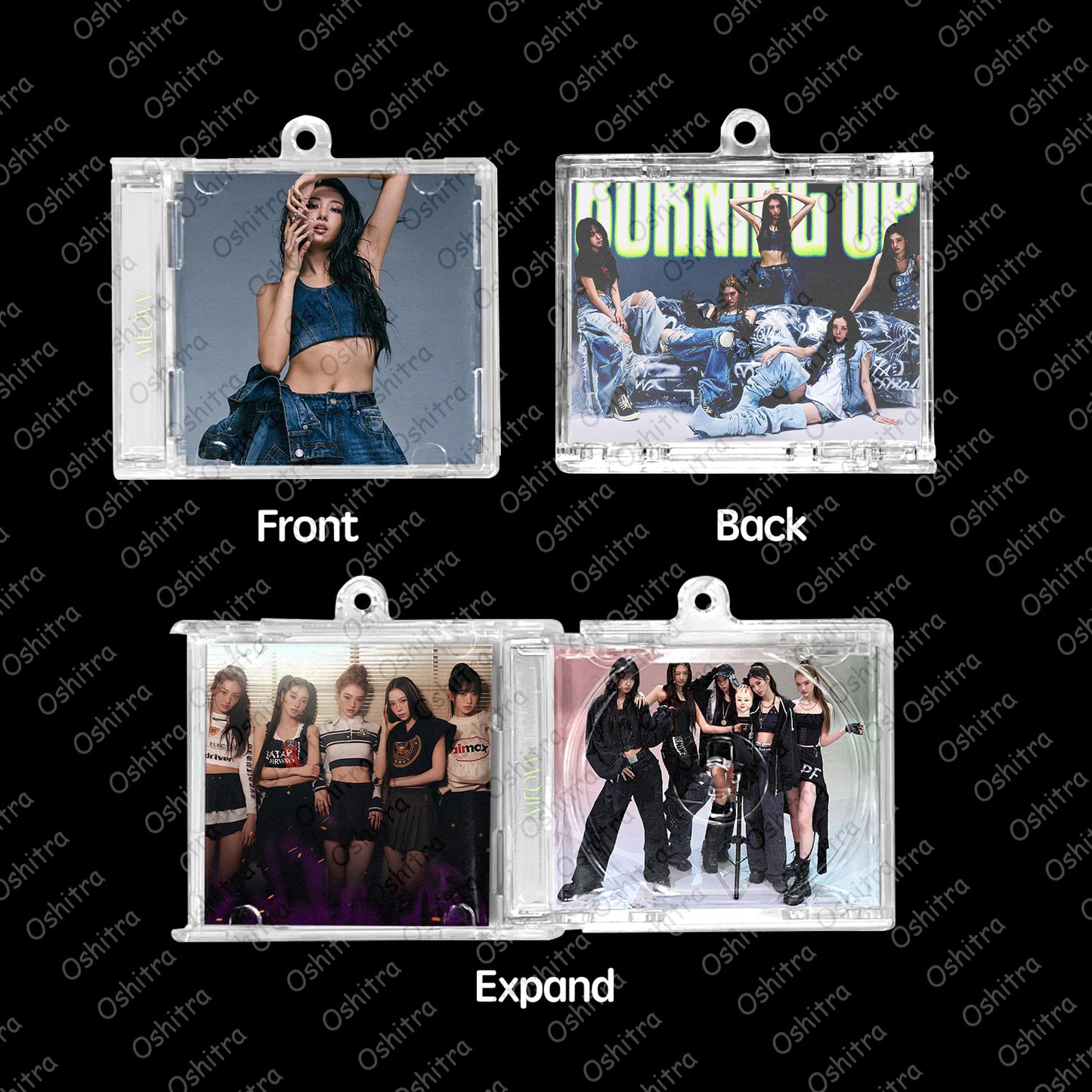 MEOVV「Burning Up」Mini Album NFCミニアルバムキーホルダー スマホタッチで音楽再生 推し活グッズ