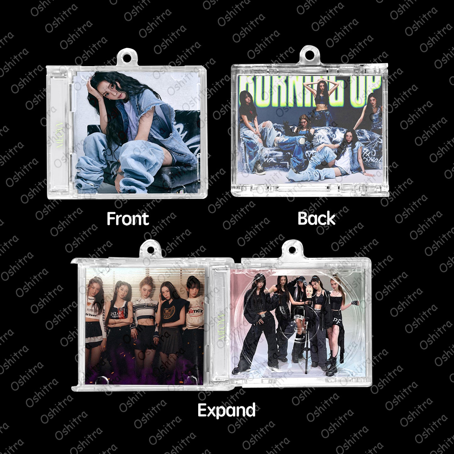 MEOVV「Burning Up」Mini Album NFCミニアルバムキーホルダー スマホタッチで音楽再生 推し活グッズ