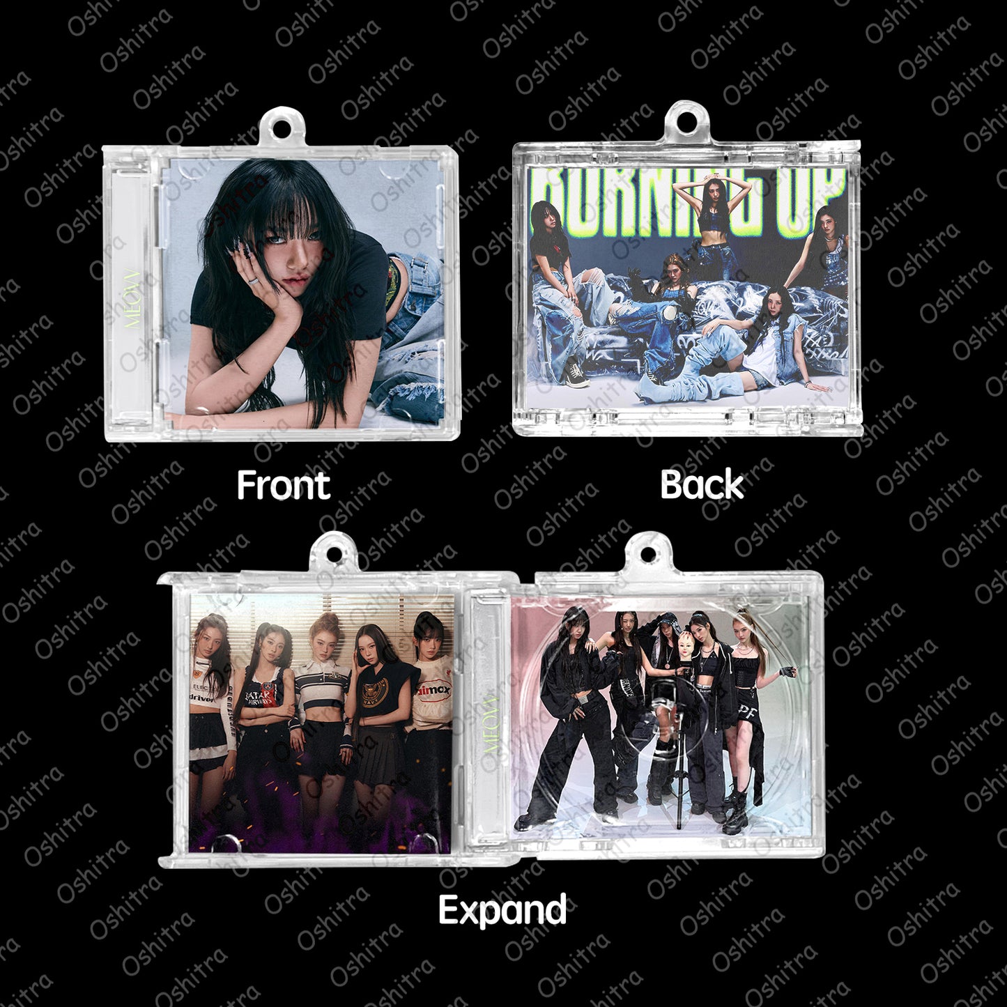 MEOVV「Burning Up」Mini Album NFCミニアルバムキーホルダー スマホタッチで音楽再生 推し活グッズ